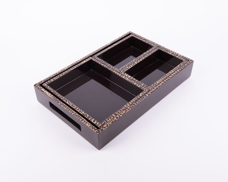 Saigon Interiors. Office Desktop Organizer with Leopard Print