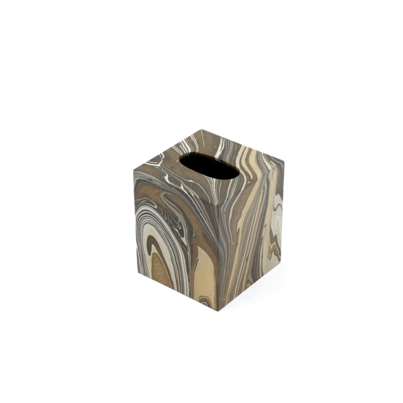 Saigon Interiors. Bronze Wooden Tissue Box. Small Size