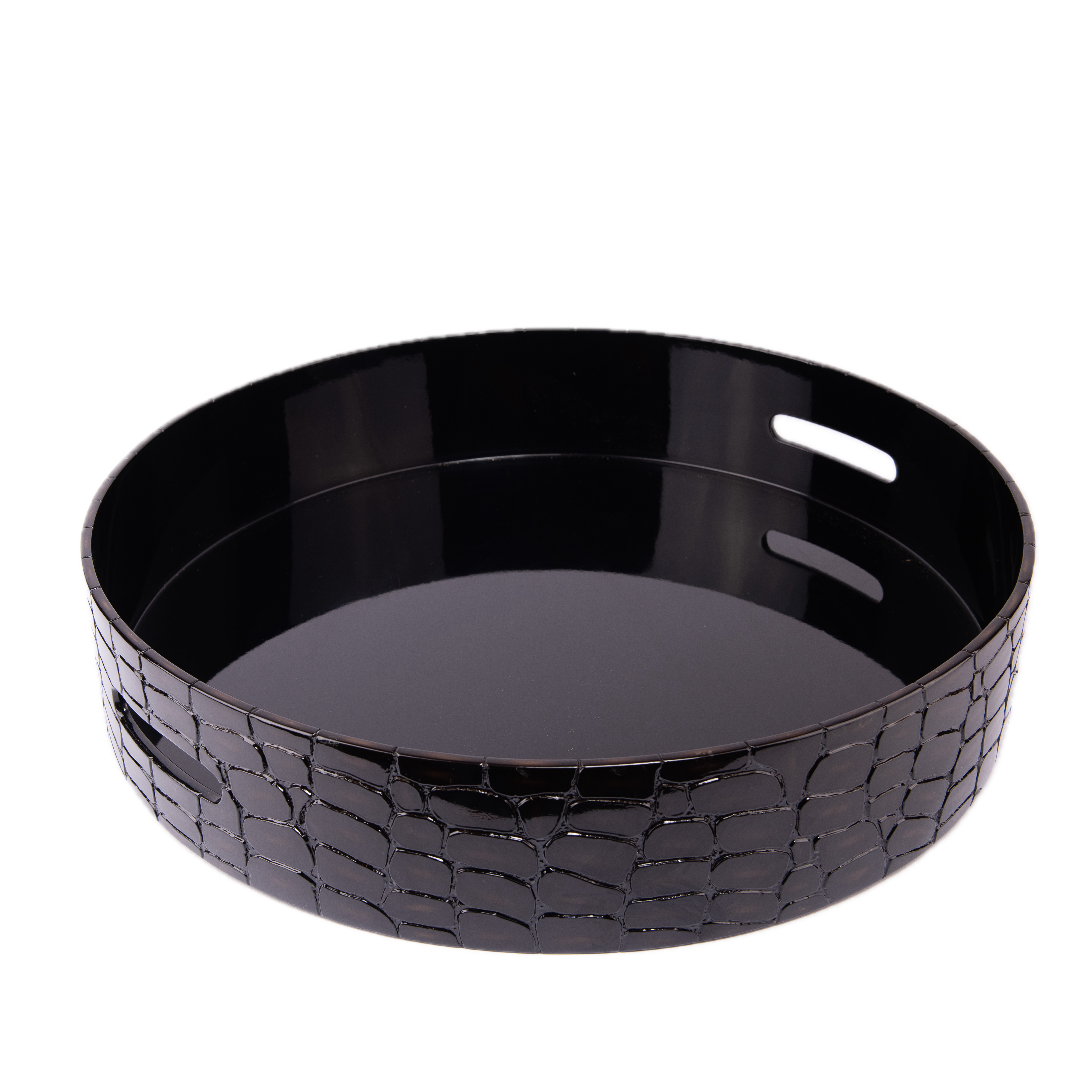 Saigon Interiors. Round Tray with High Rim