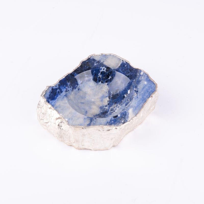 Anna By RabLabs. Quartz Decorative Bowl in Indigo & Silver