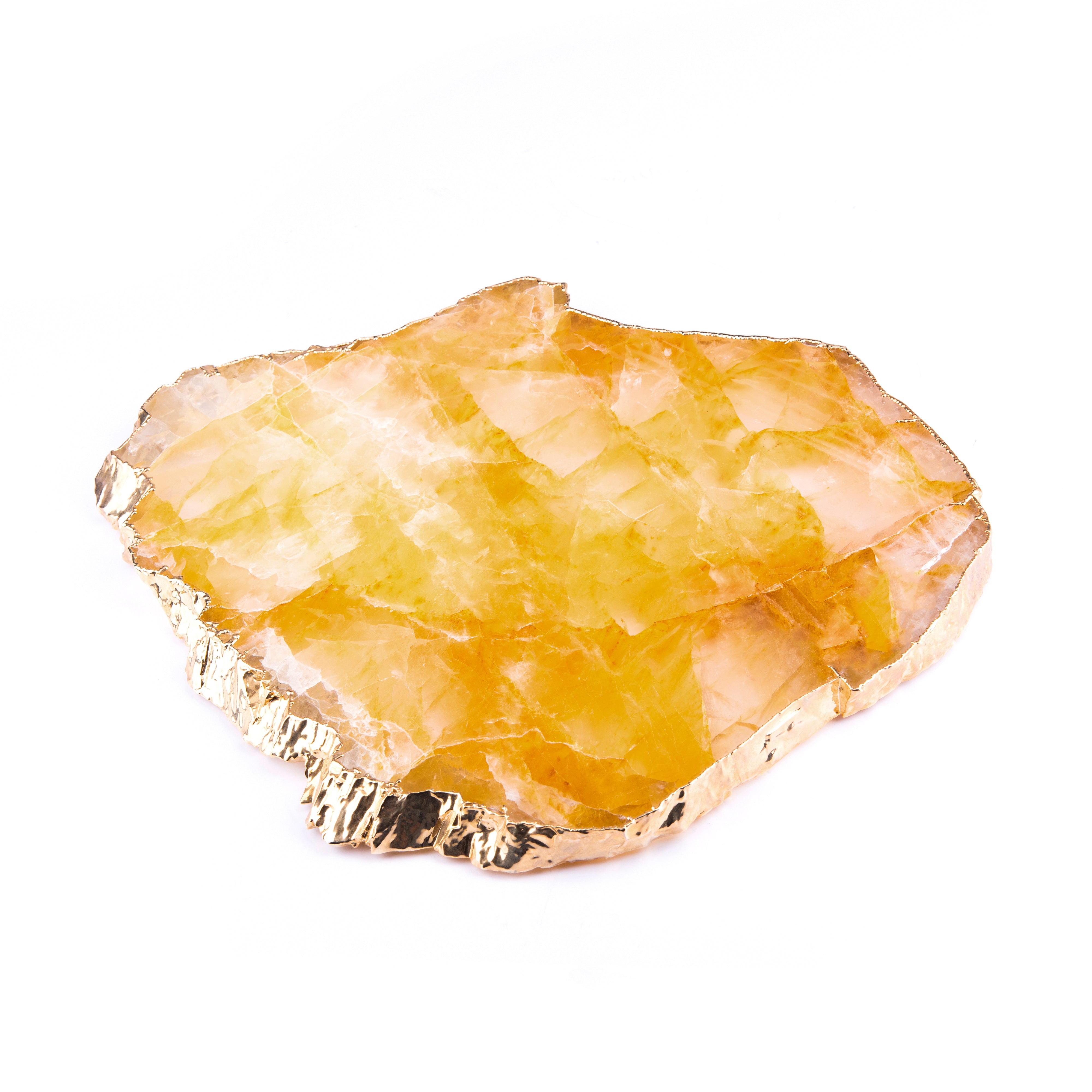 Anna By RabLabs. Kiva Amber Quartz Platter. Large