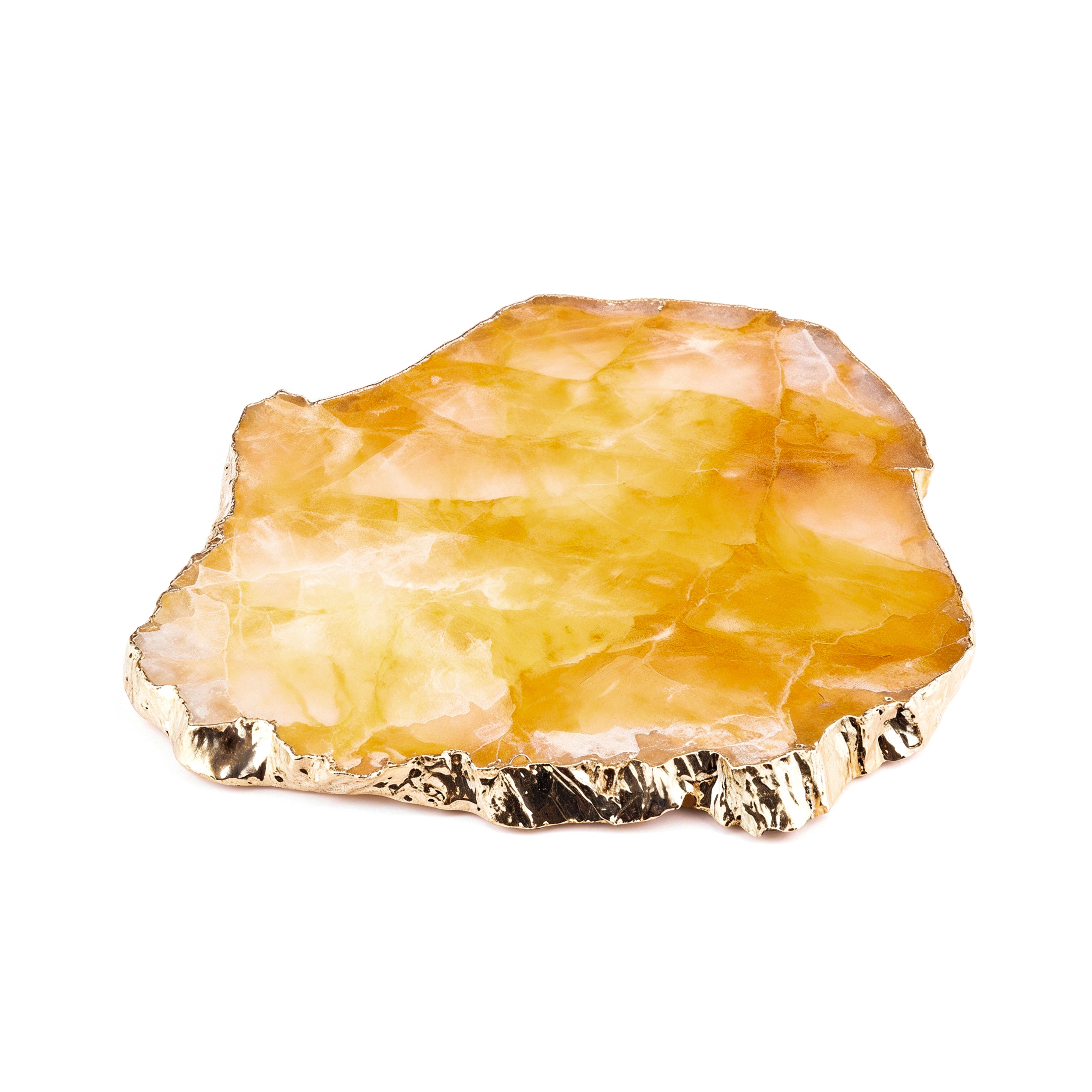 Anna By RabLabs. Kiva Amber Quartz Platter. Large