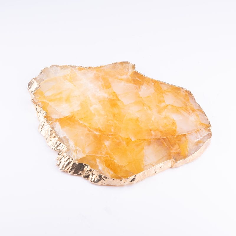 Anna By RabLabs. Kiva Amber Quartz Platter. Large