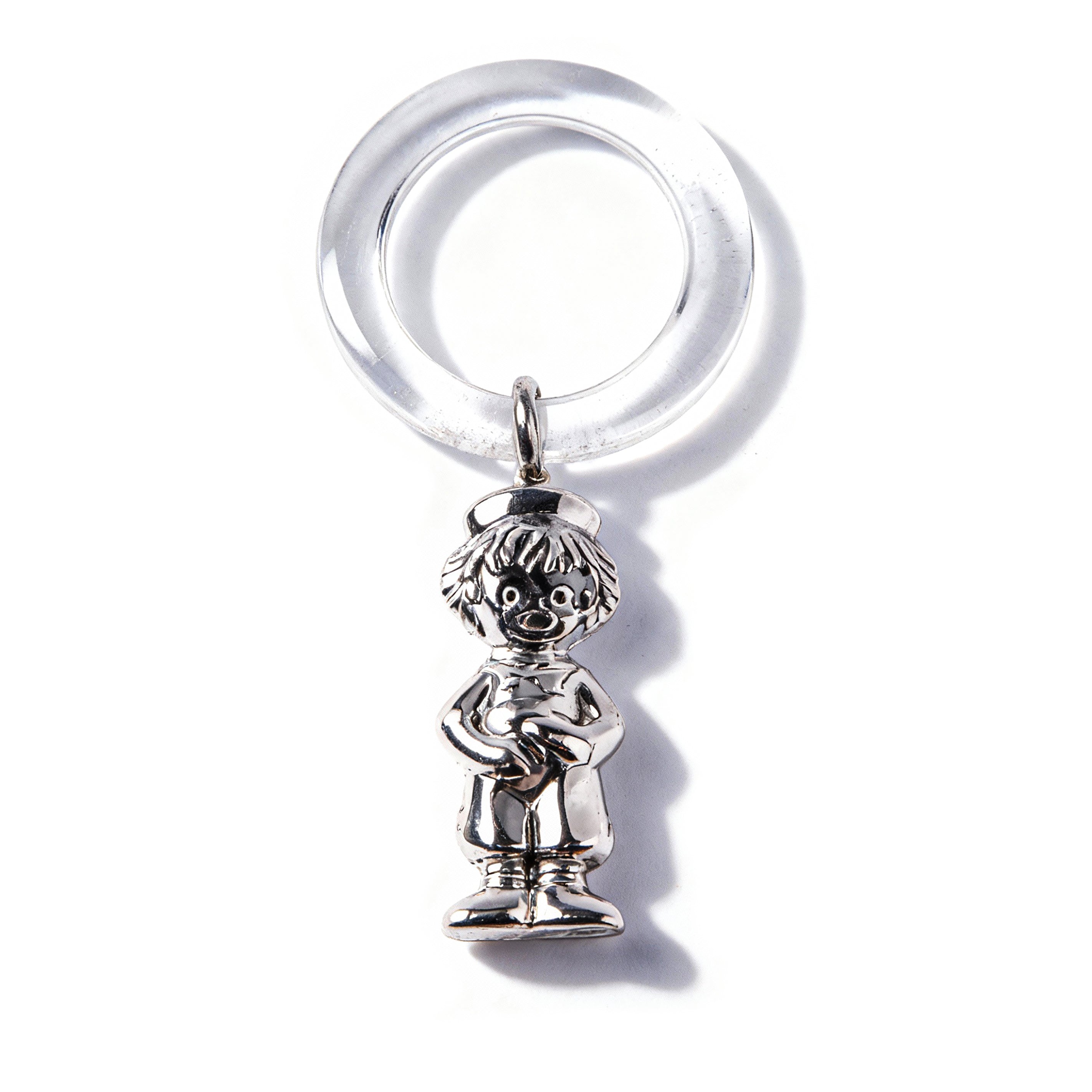 Zaramella Argenti. Sterling Silver Rattle Teething Ring For Baby