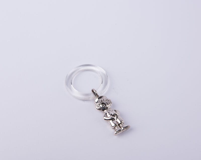 Zaramella Argenti. Sterling Silver Rattle Teething Ring For Baby