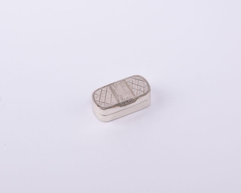 Zaramella Argenti. Sterling Silver Vintage Rectangle Pill Case. Small Size