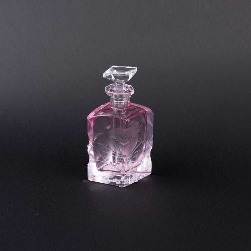 Moser. Pink Crystal Perfume Bottle. 100 ML