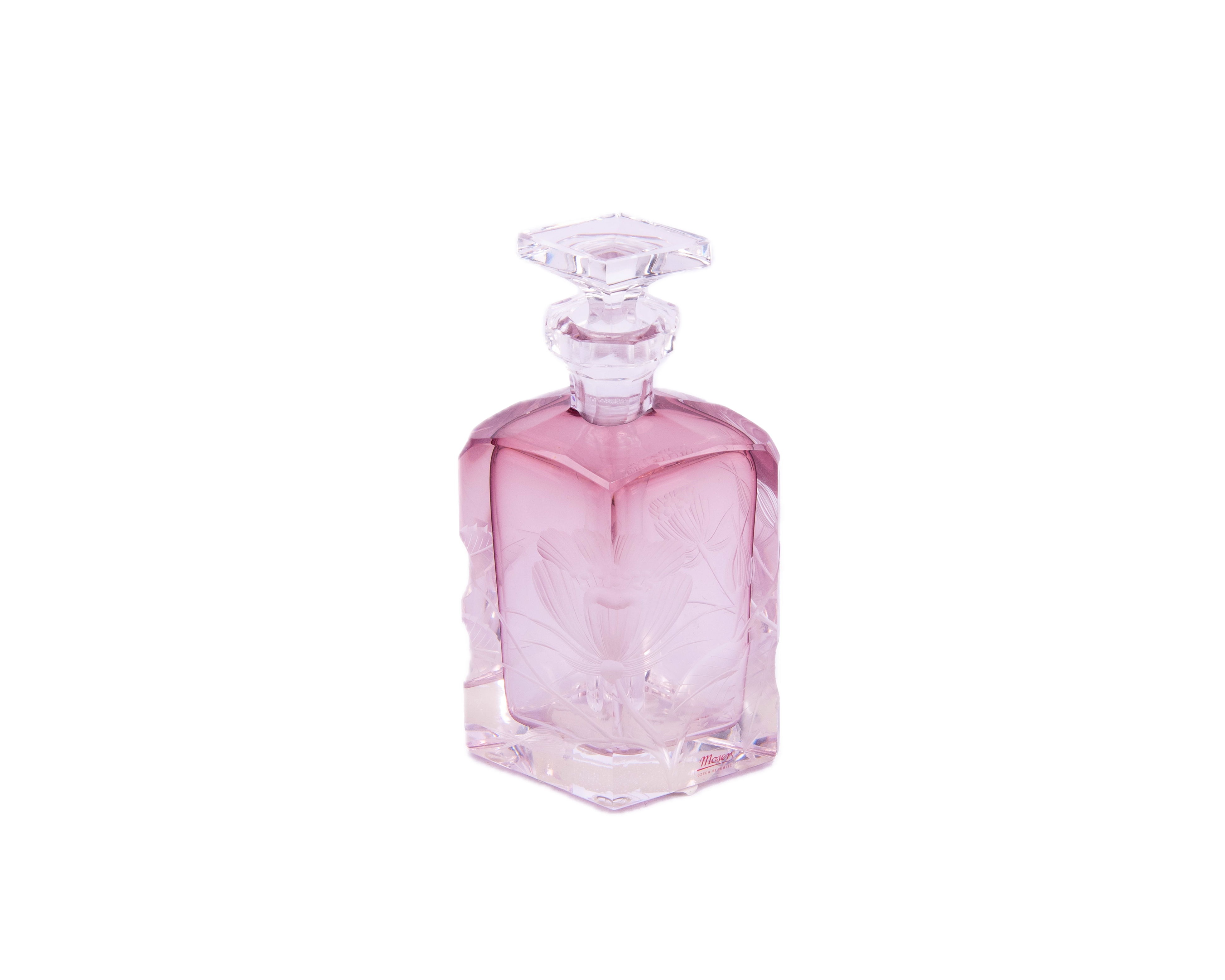 Moser. Purple Crystal Perfume Bottle. 80 ML