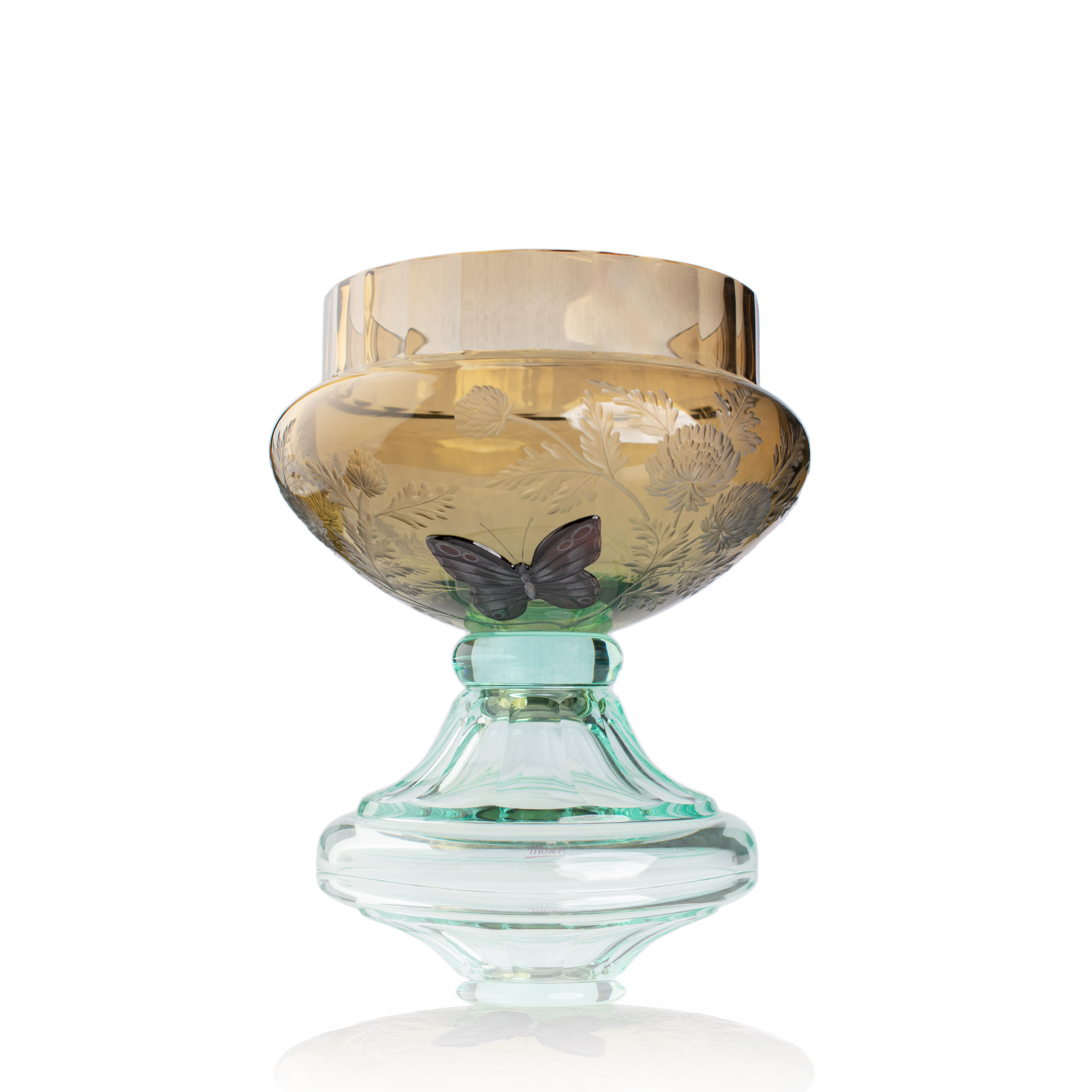 Moser. Audrey Crystal Vase Engraved with Autumn Meadow. (Limited Edition)