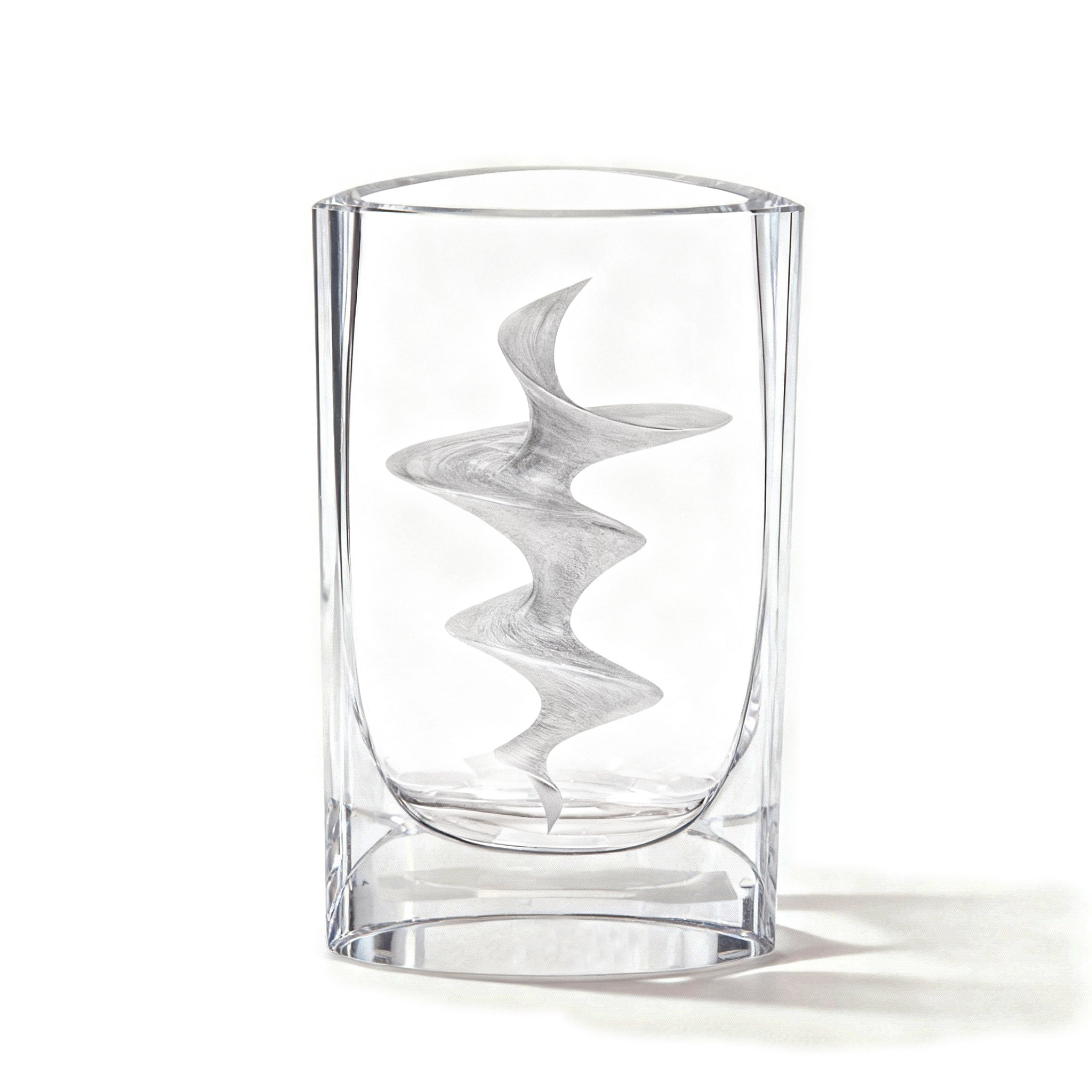 Moser. Vase Engraved with Spiral. (Limited Edition)