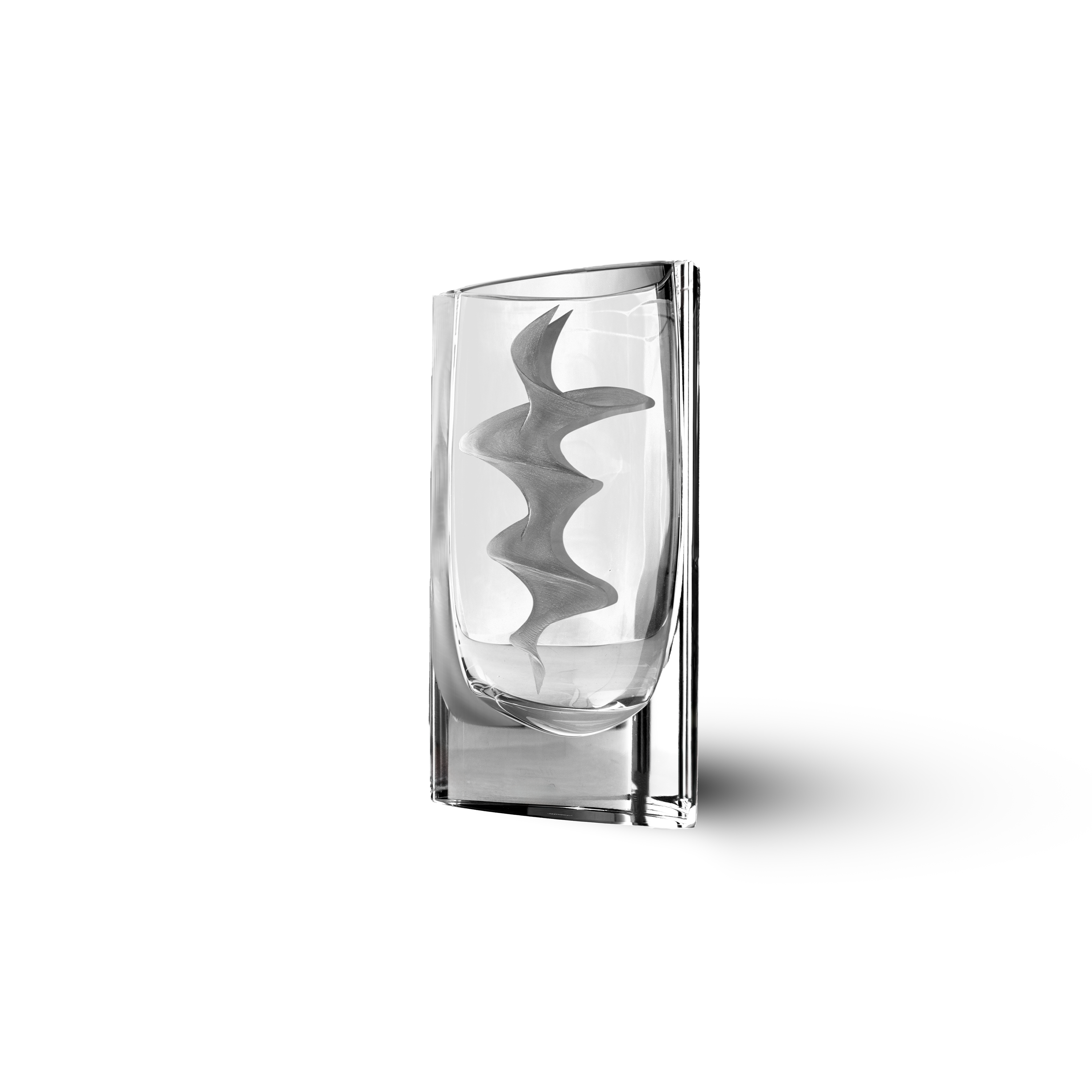 Moser. Vase Engraved with Spiral. (Limited Edition)