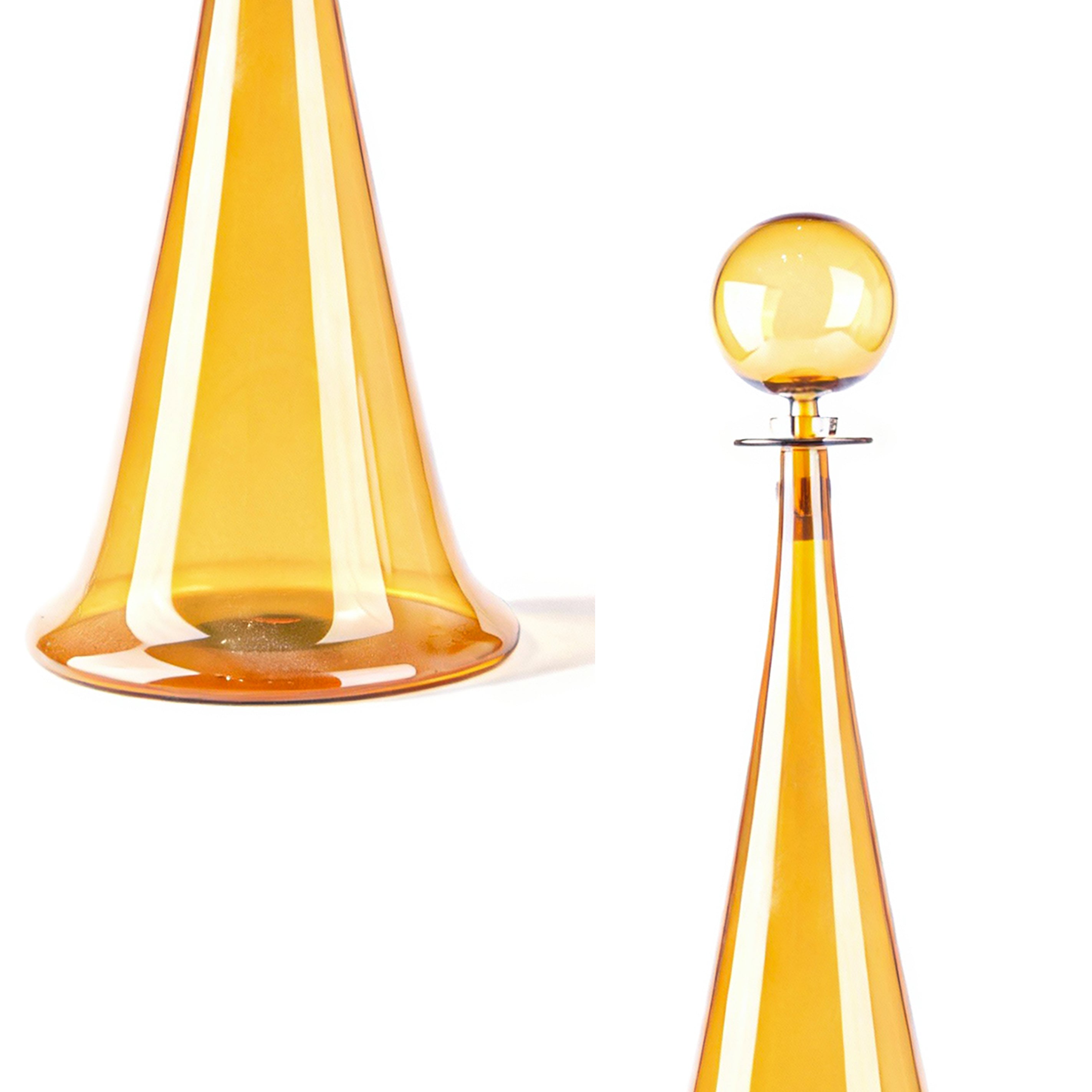 Joe Cariati. Amber Glass Carafe. 2.9 Liters