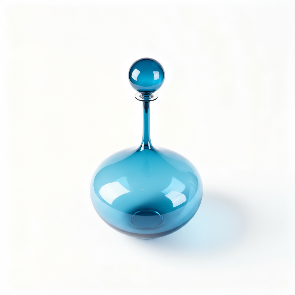 Joe Cariati. Genie Blue Glass Bottle. 5.6 L