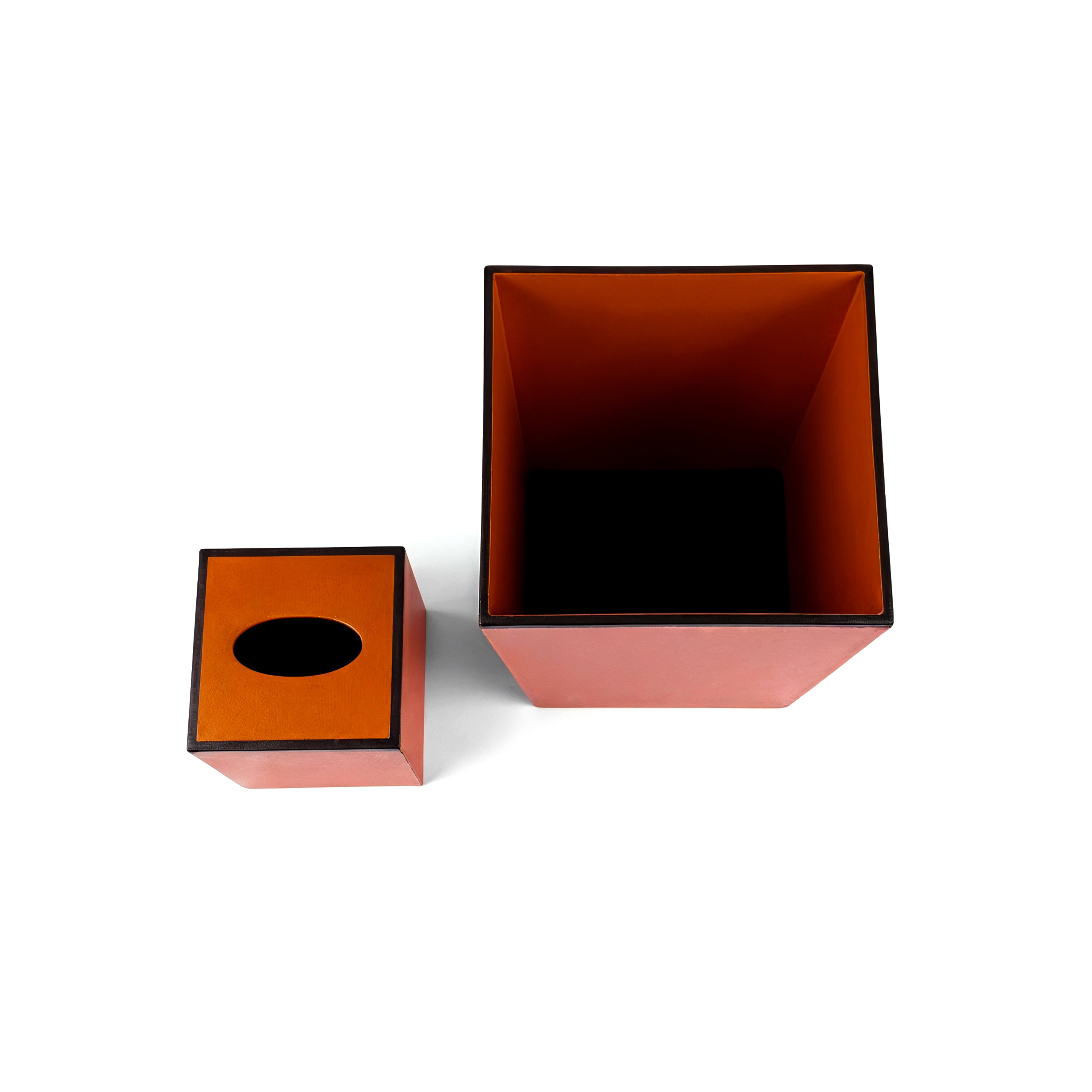 Villa & House New York (Originally Bungalow 5). A Set of Orange Tissue Box & Wastebasket