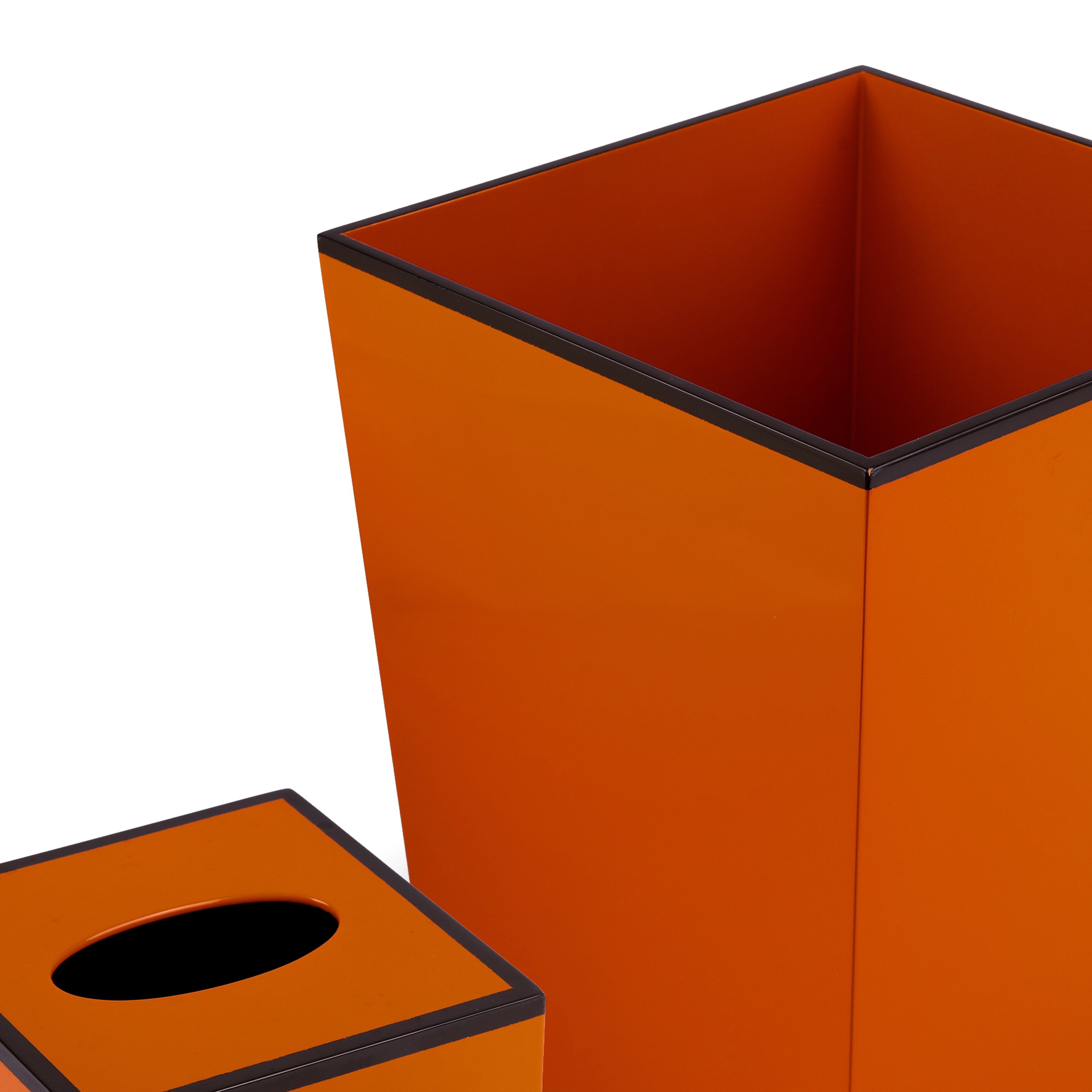 Villa & House New York (Originally Bungalow 5). A Set of Orange Tissue Box & Wastebasket