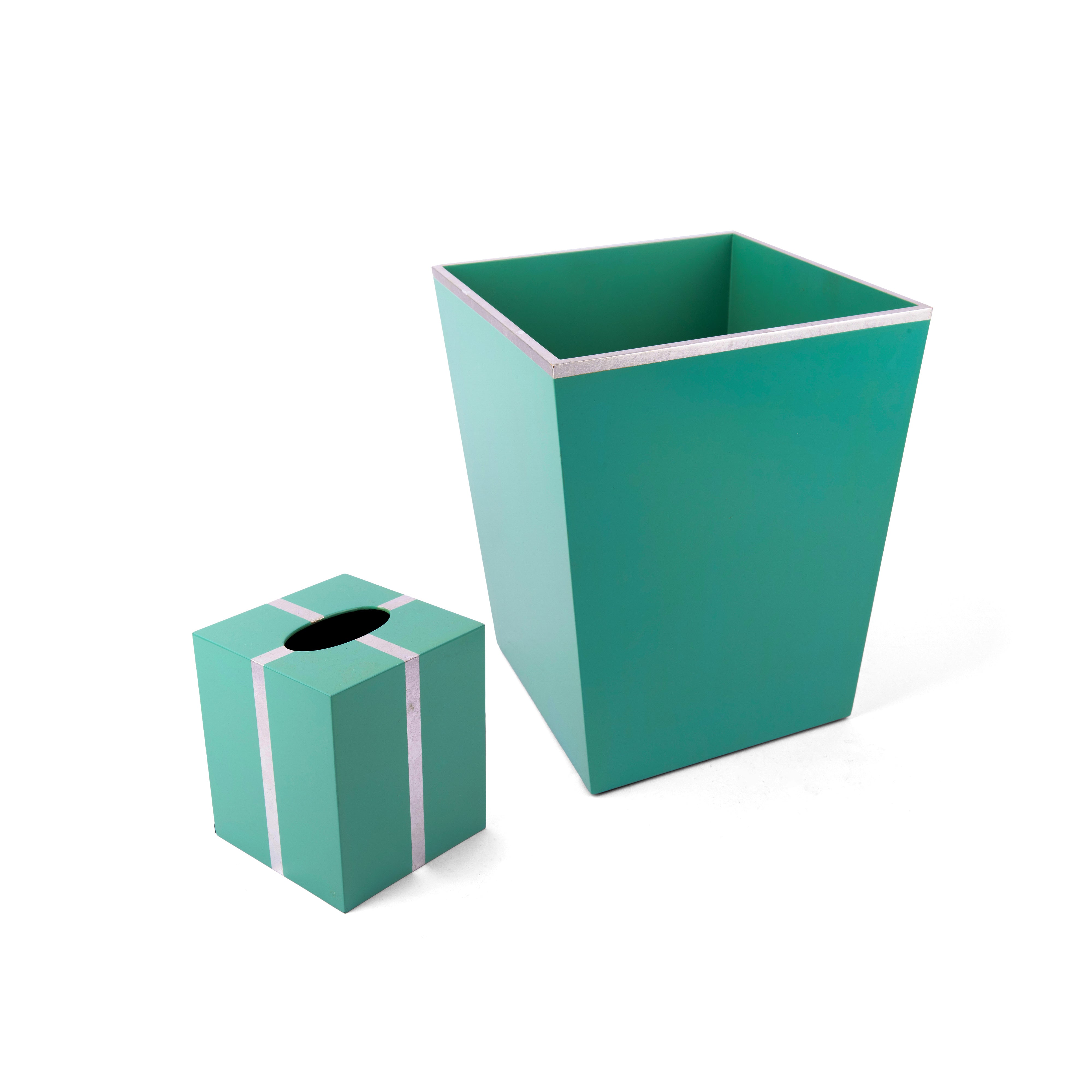 Villa & House New York (Originally Bungalow 5). A Set of Tiffany Blue Tissue Box & Wastebasket