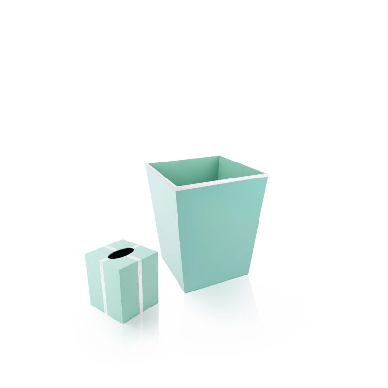 Villa & House New York (Originally Bungalow 5). A Set of Tiffany Blue Tissue Box & Wastebasket