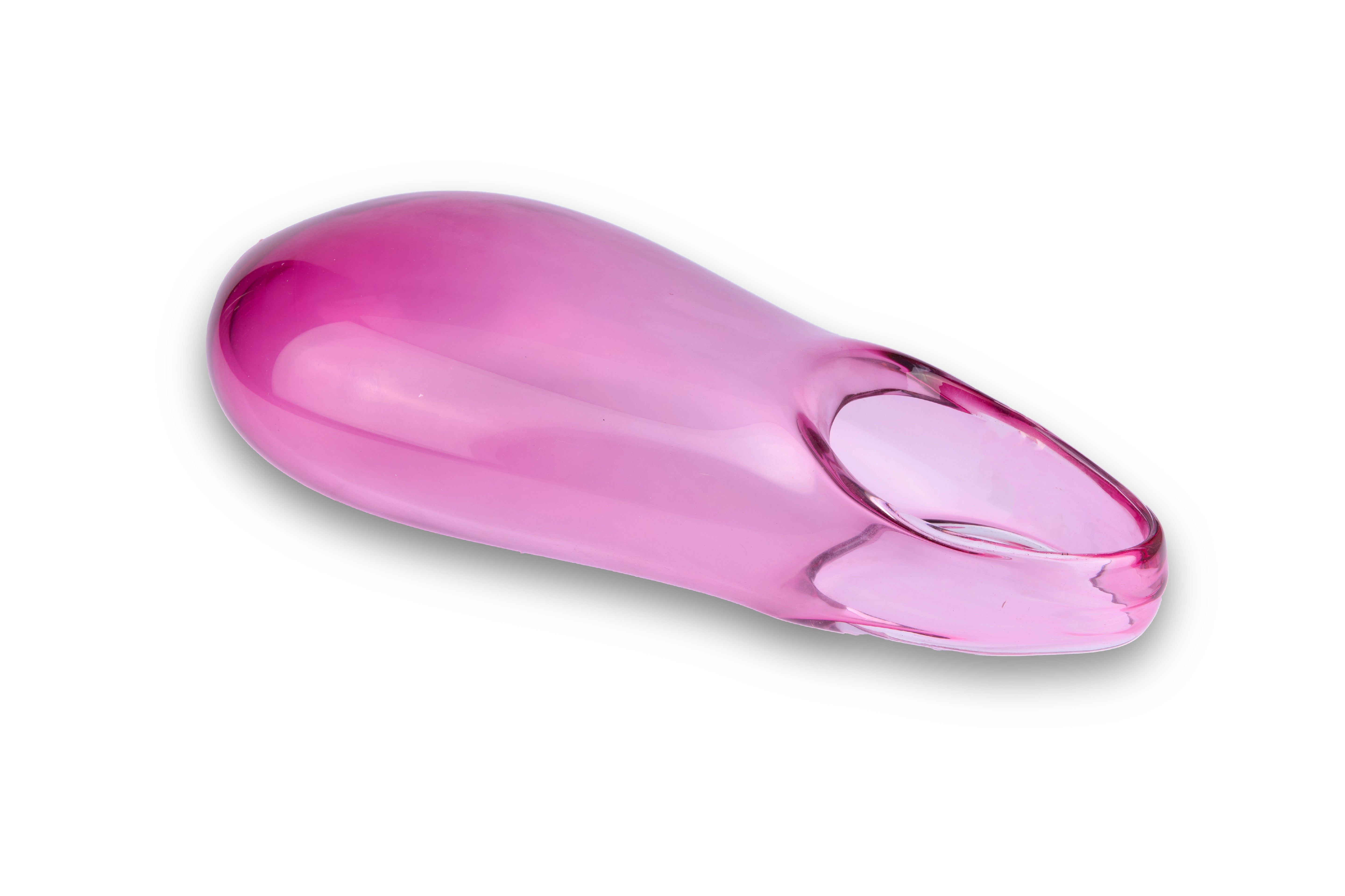 SkLo Studio. Pink Glass Sculpture. Large Size