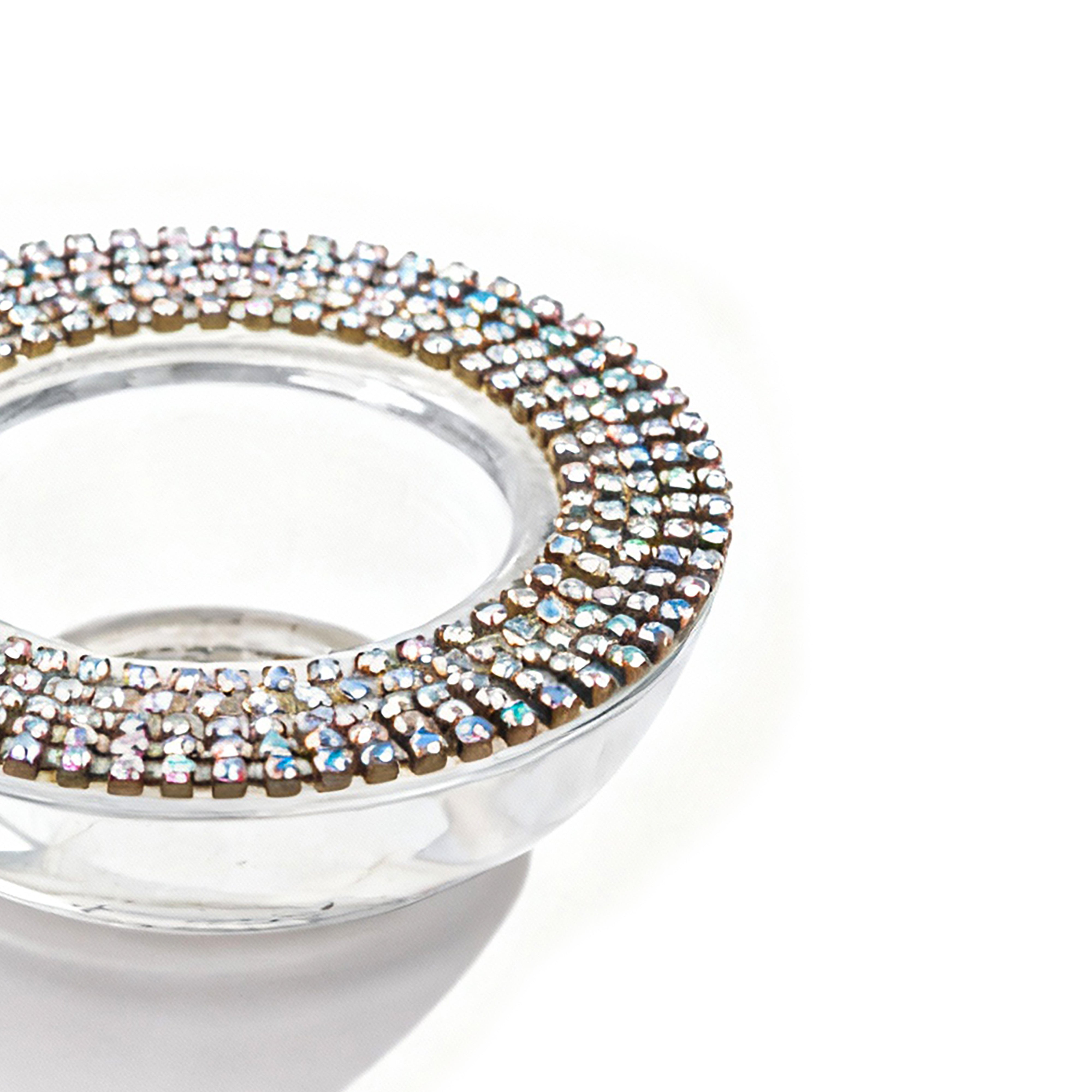 Alan Lee Collection. Princess Candle Holder with Silver Crystals. Small Size.