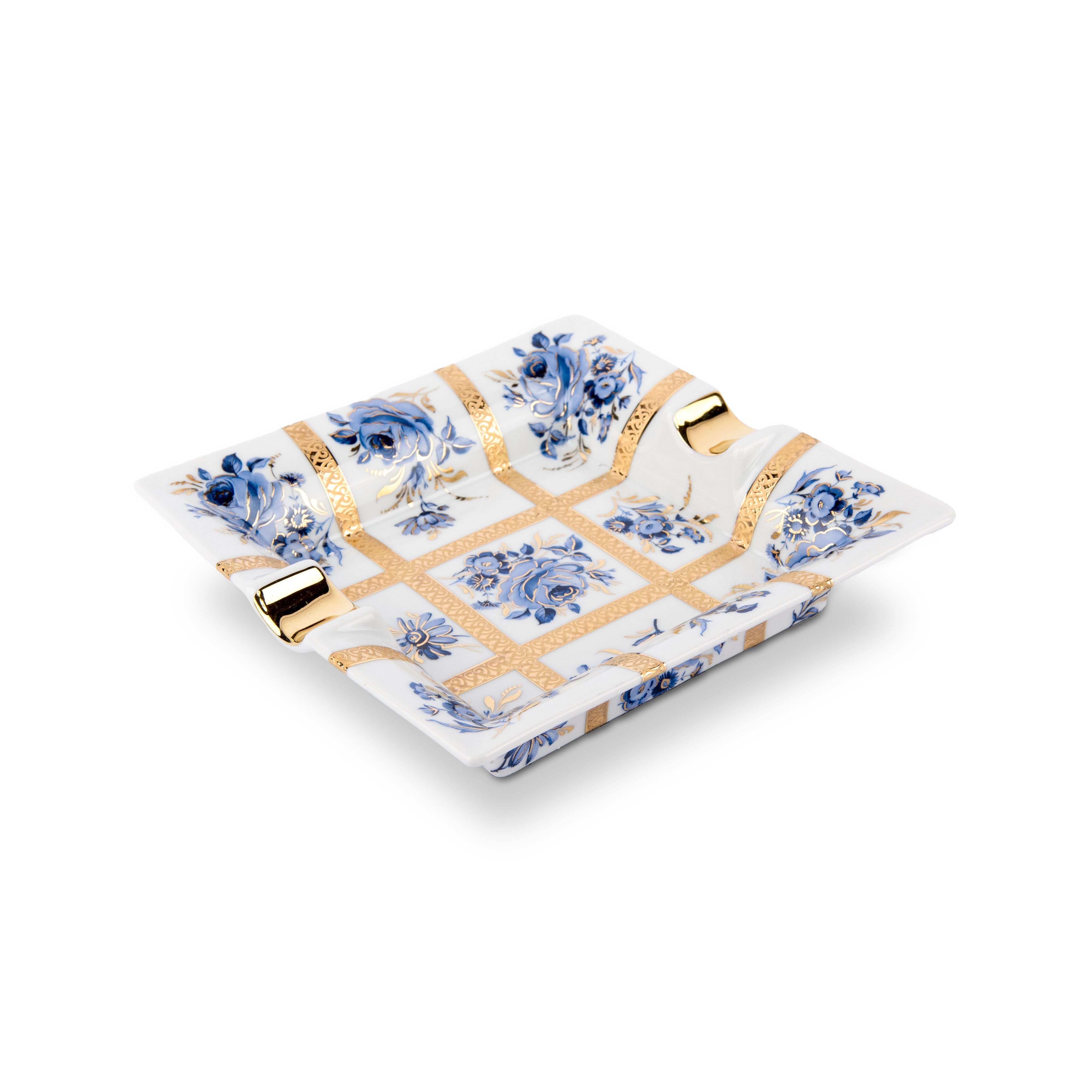 Mangani 1958. Small Floral Porcelain Ashtray