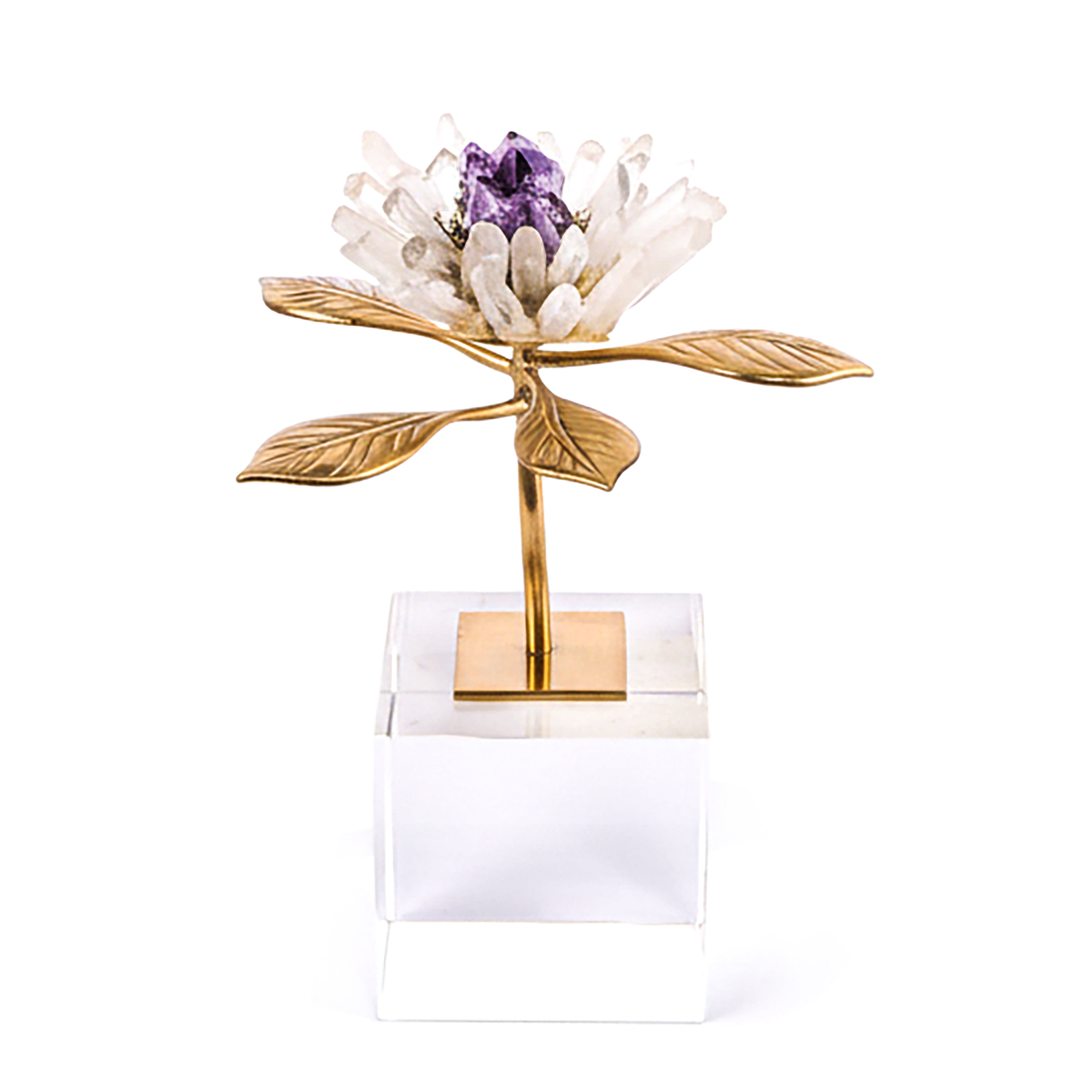 Abhika. Bloom Floral Quartz Figurine