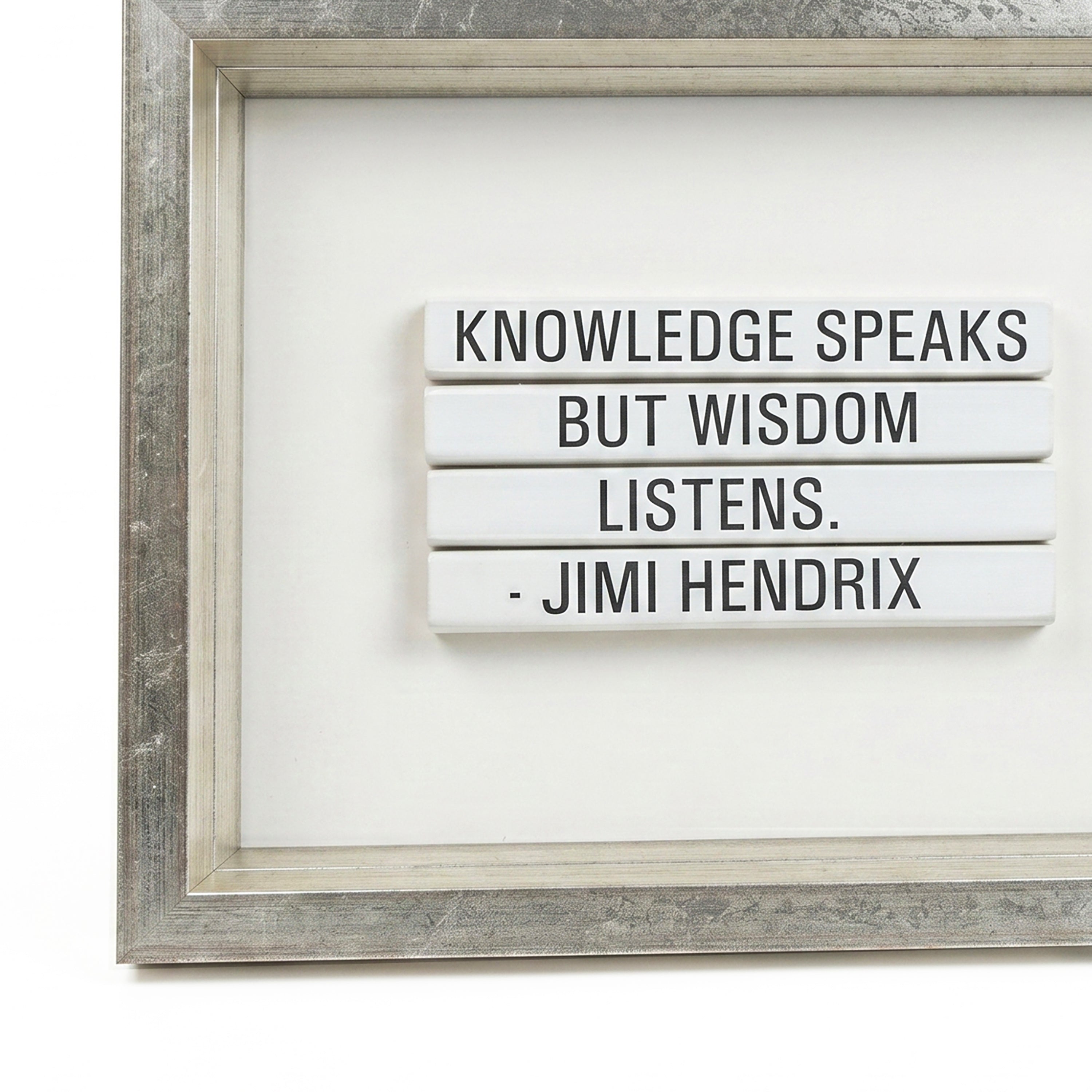 Trowbridge Gallery. Tableau with "Jimi Handrix" Quote. Large Size