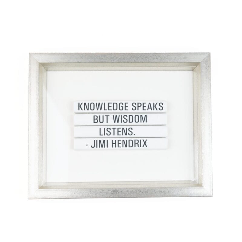 Trowbridge Gallery. Tableau with "Jimi Handrix" Quote. Large Size