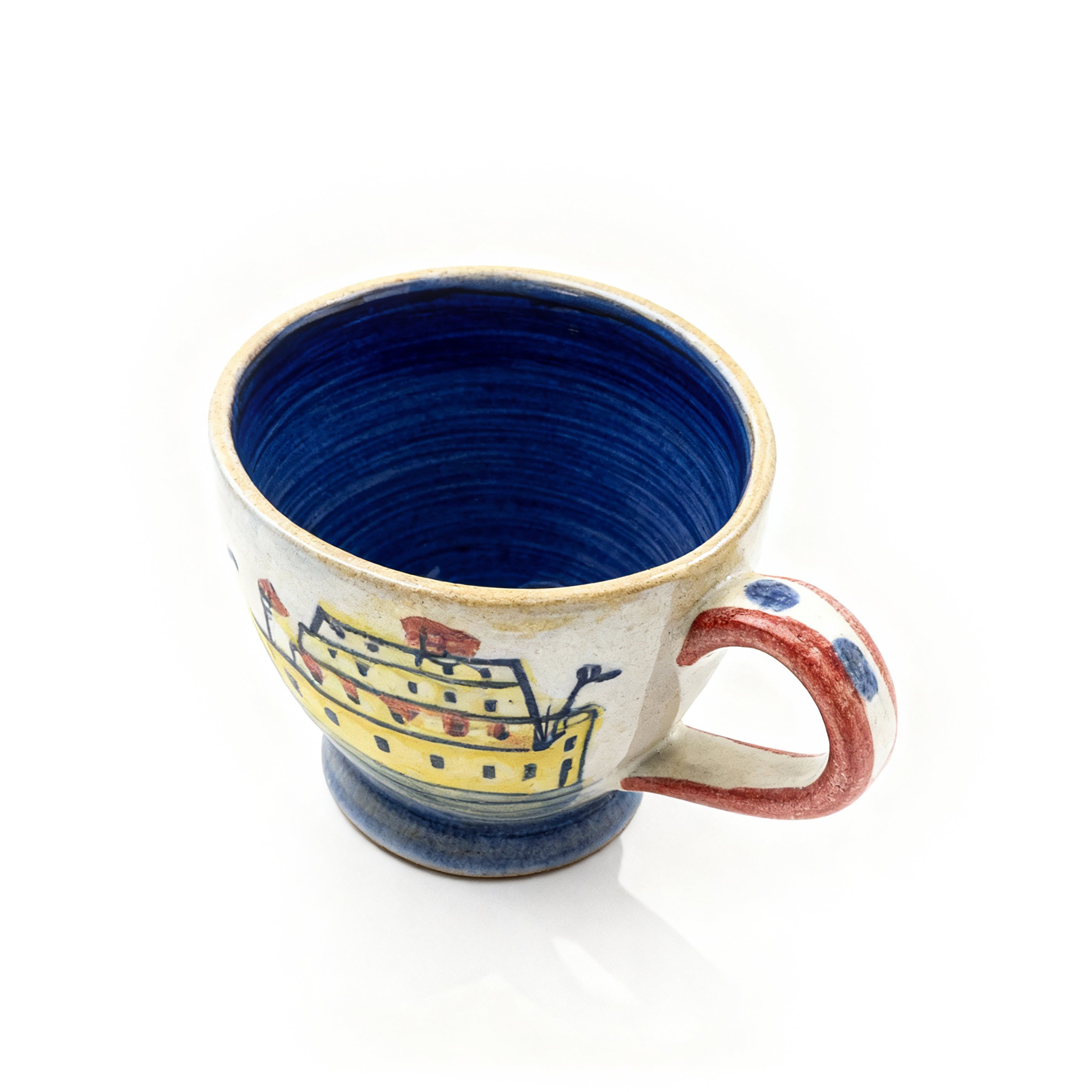 Idée Art Exclusive. Blue Porcelain Mug. Small Size