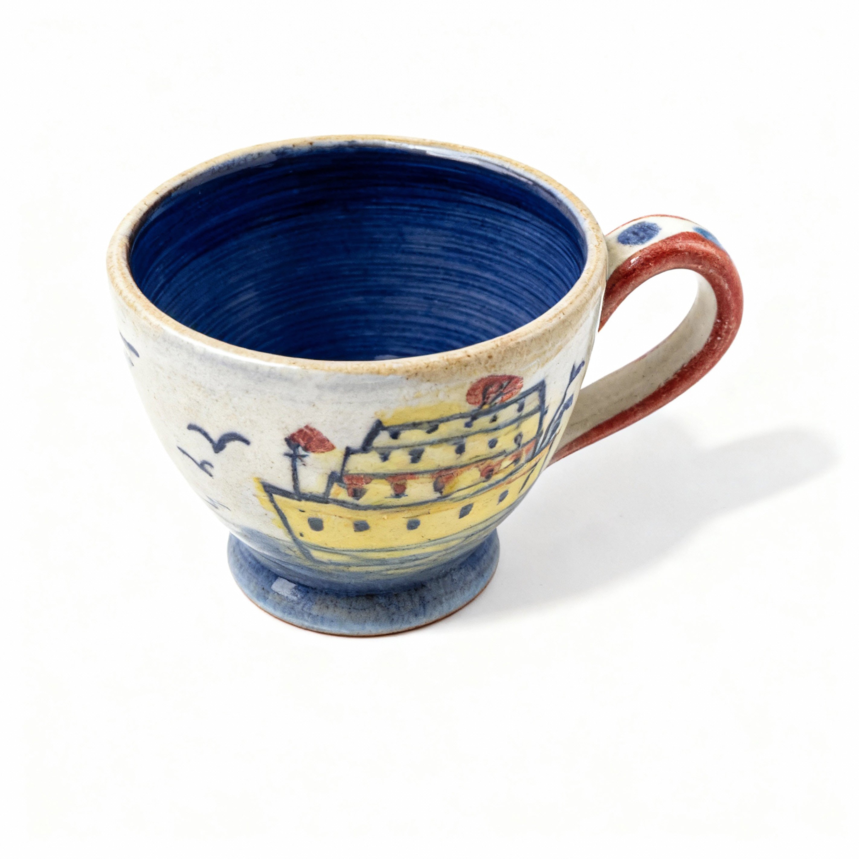 Idée Art Exclusive. Blue Porcelain Mug. Small Size