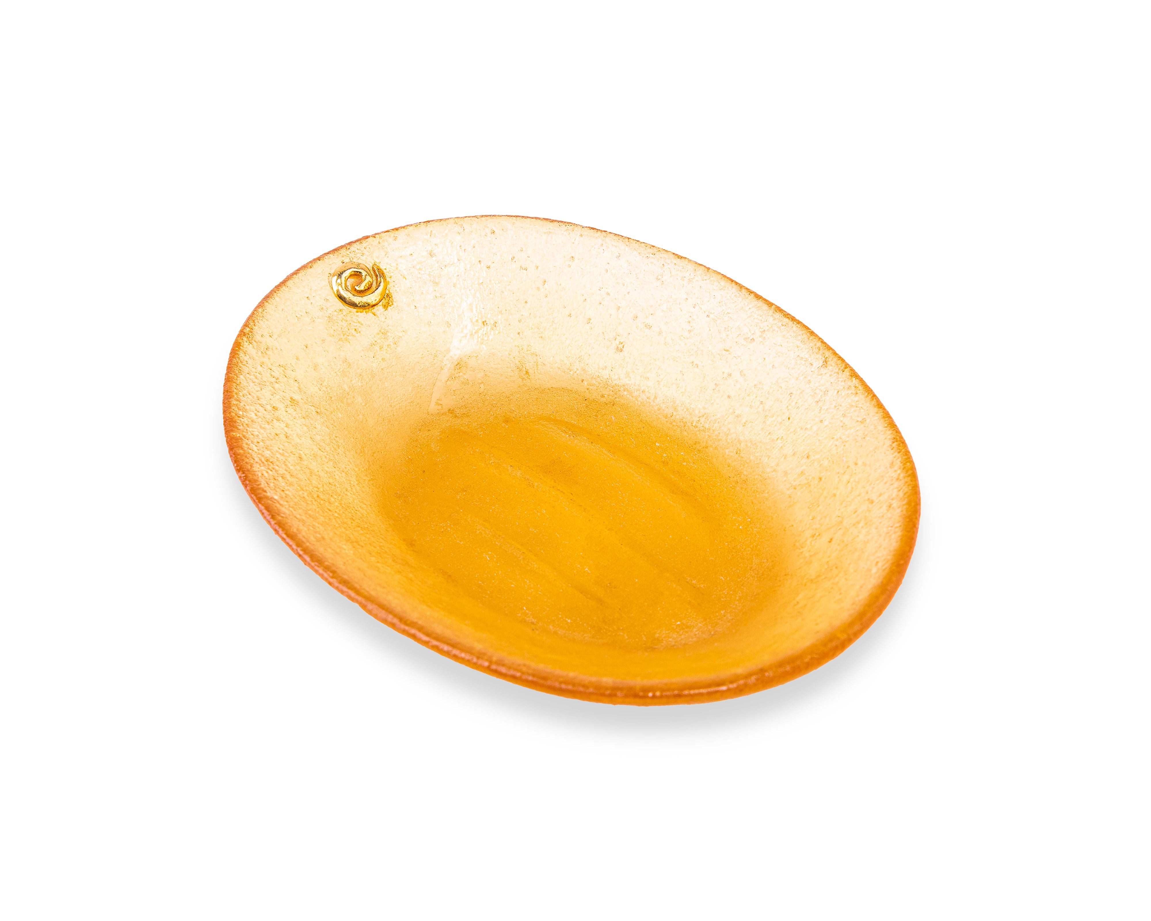 Idée Art Exclusive. Oval Glass Soap Dish. Small Size