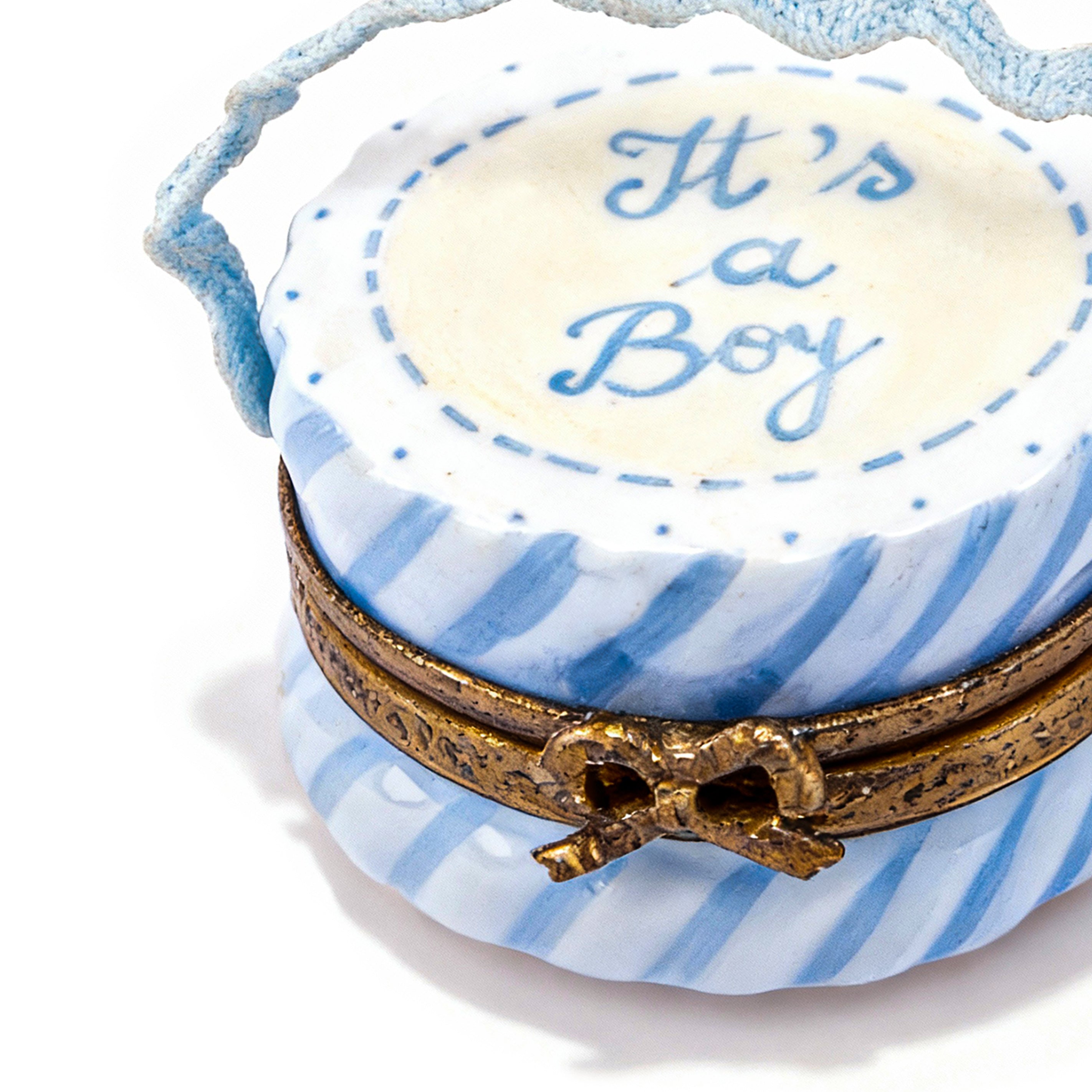 Idée Art Exclusive. "It's a Boy" Porcelain Box. Small Size
