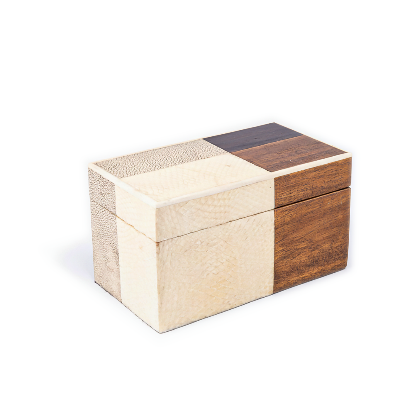 Idée Art Exclusive. Wooden Box with Leather Cover. Small Size