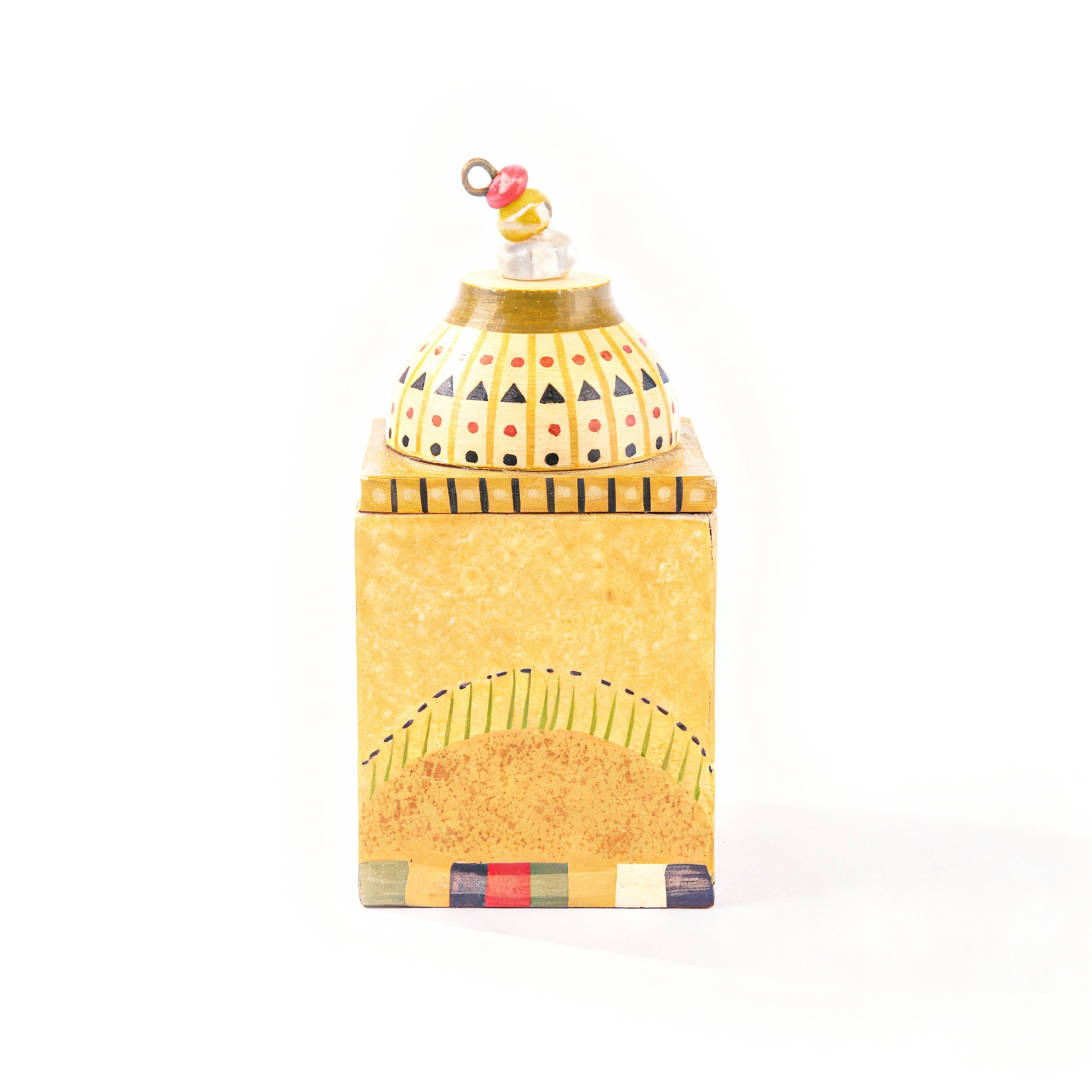 Idée Art Exclusive. Wooden Box with Dome-Shaped Lid. Small Size