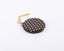Idée Art Exclusive. Natural Leather Sling Bag with Gold Flowers. Small Size