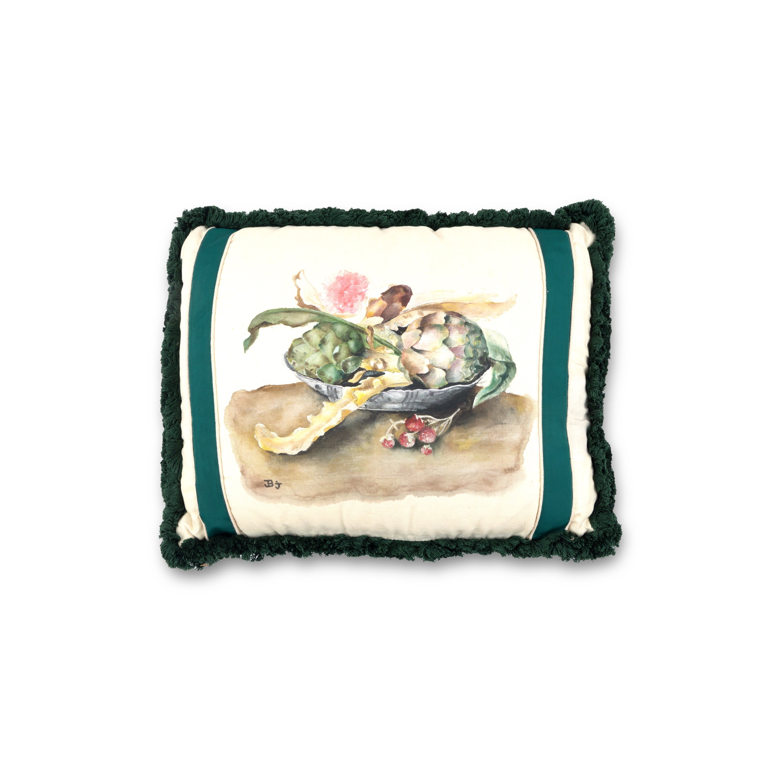 Idée Art Exclusive. Cushion with Vegetables Motif. Large Size