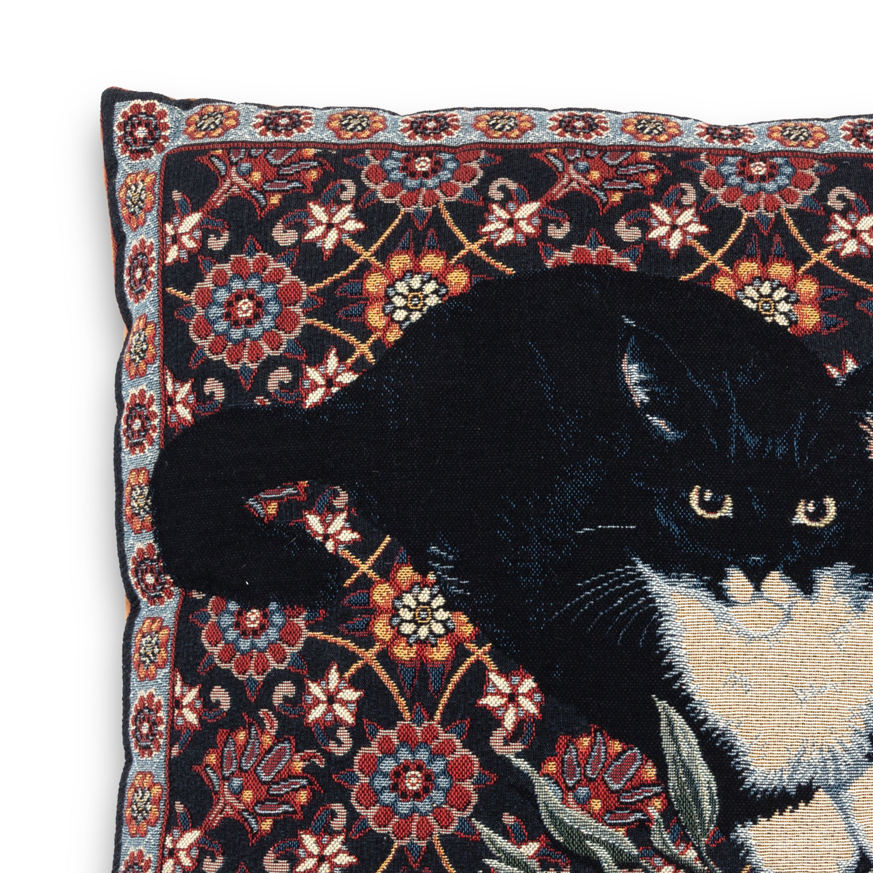 Idée Art Exclusive. Cushion with Cat Motif. Large Size