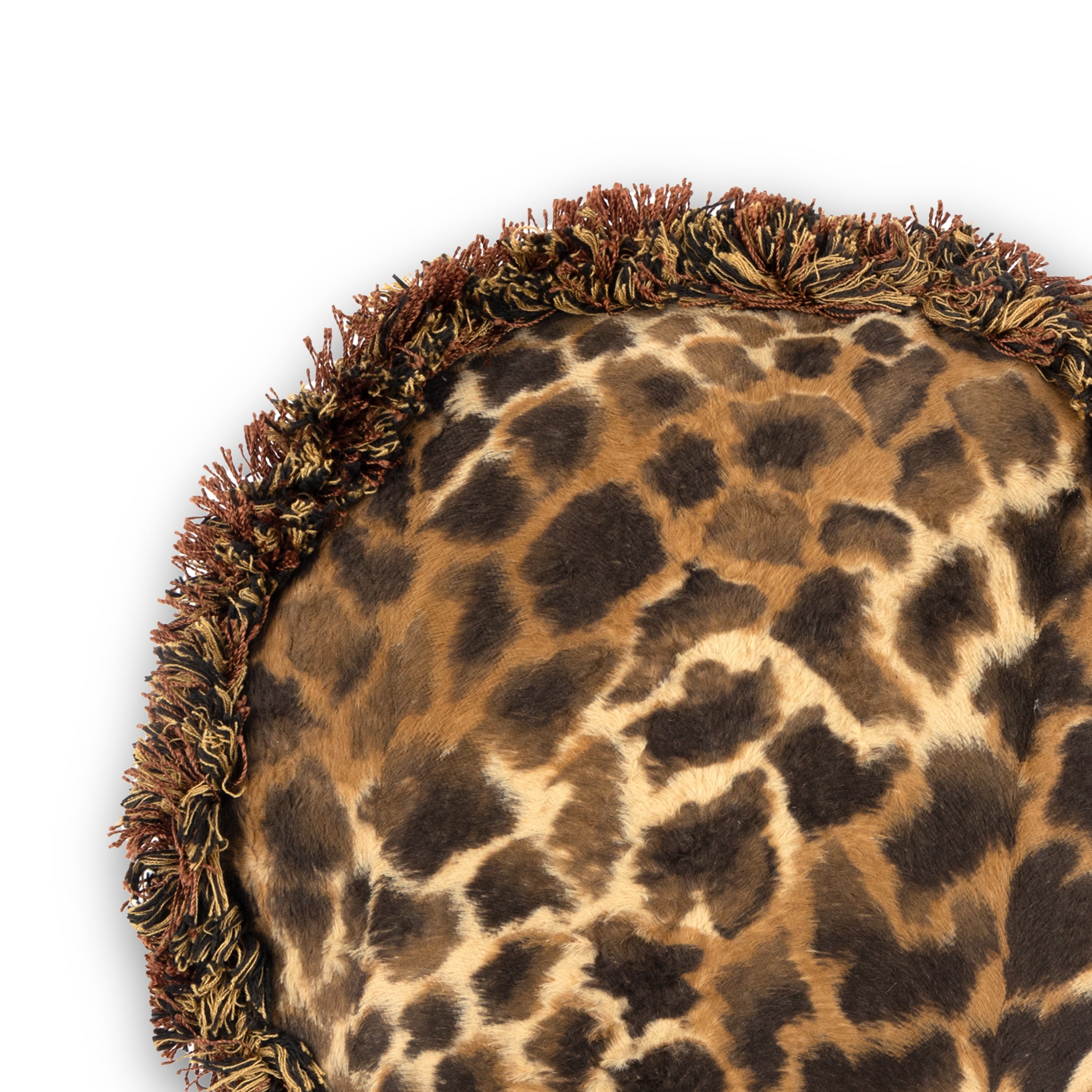 Idée Art Exclusive. Round Cushion with Leopard Print. Large Size