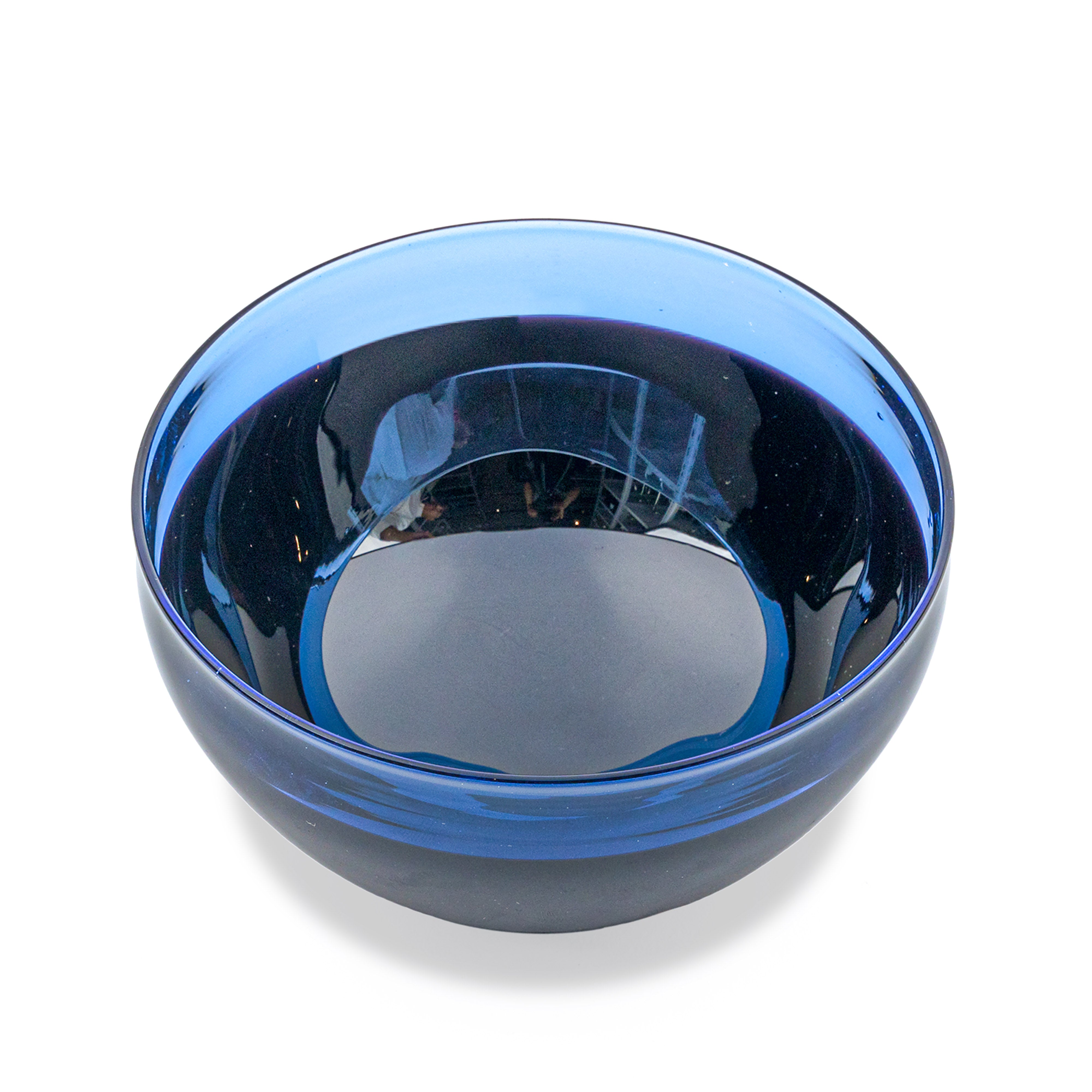 Idée Art Exclusive. Blue Glass Decorative Bowl. Small Size