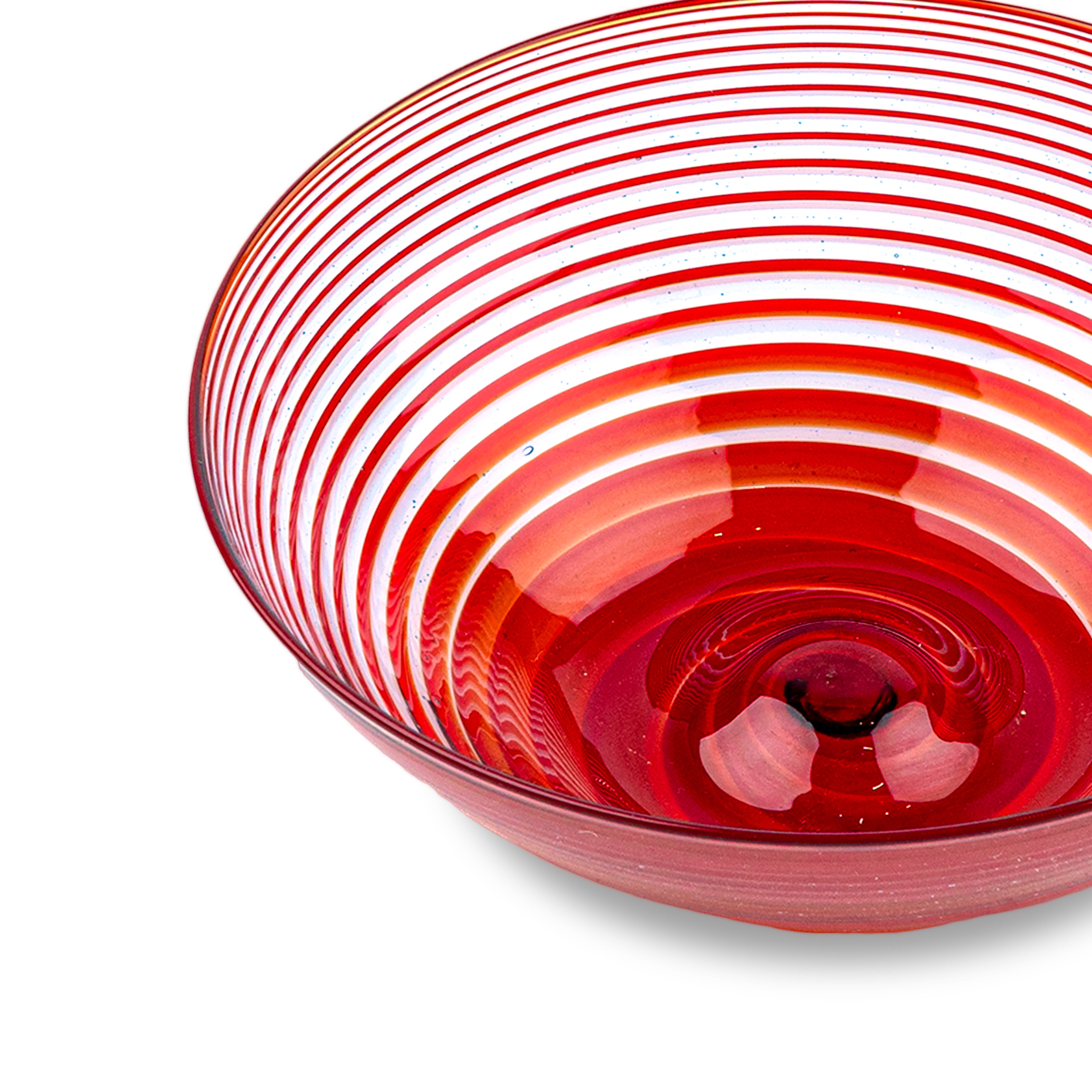 Idée Art Exclusive. Red Glass Decorative Bowl. Small Size