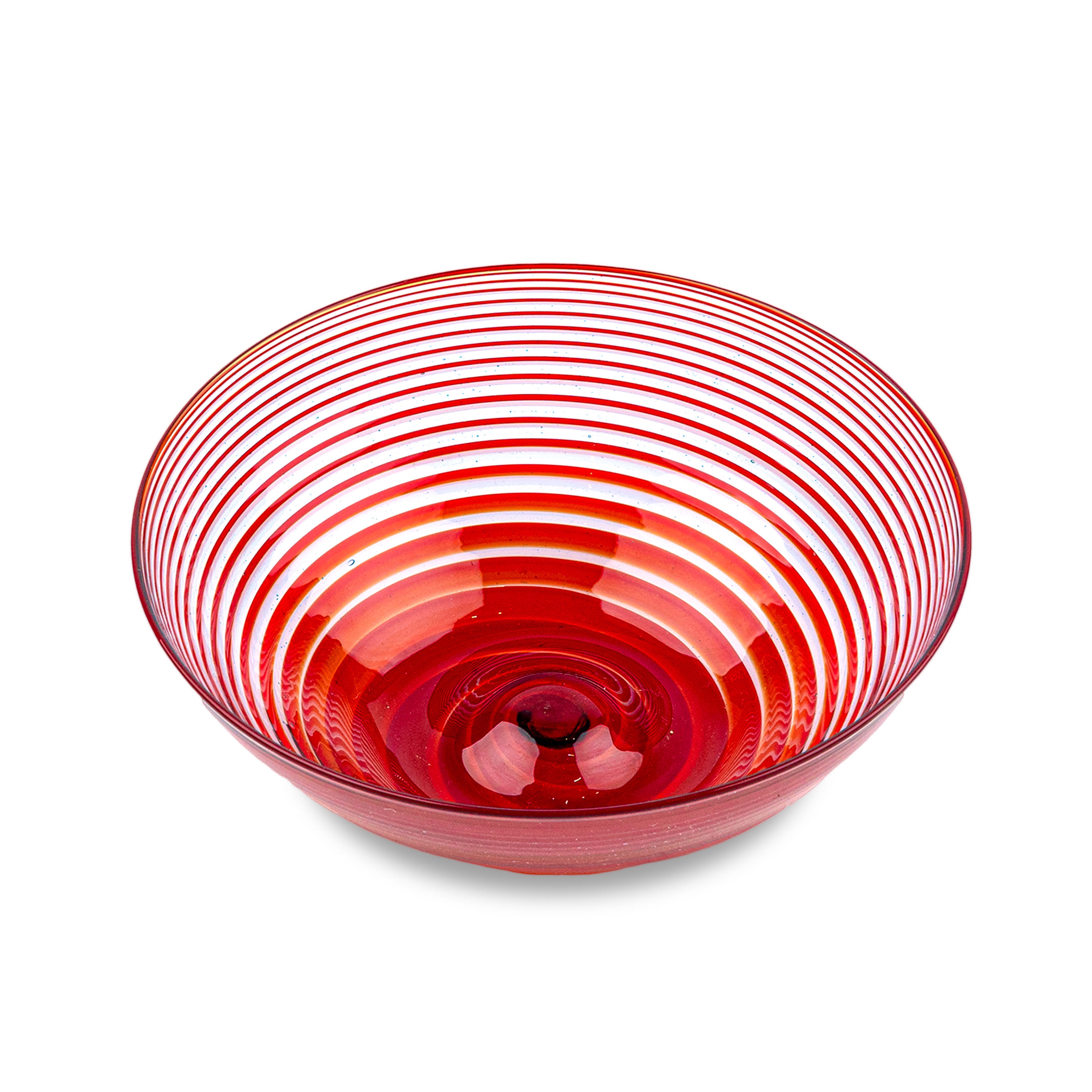 Idée Art Exclusive. Red Glass Decorative Bowl. Small Size