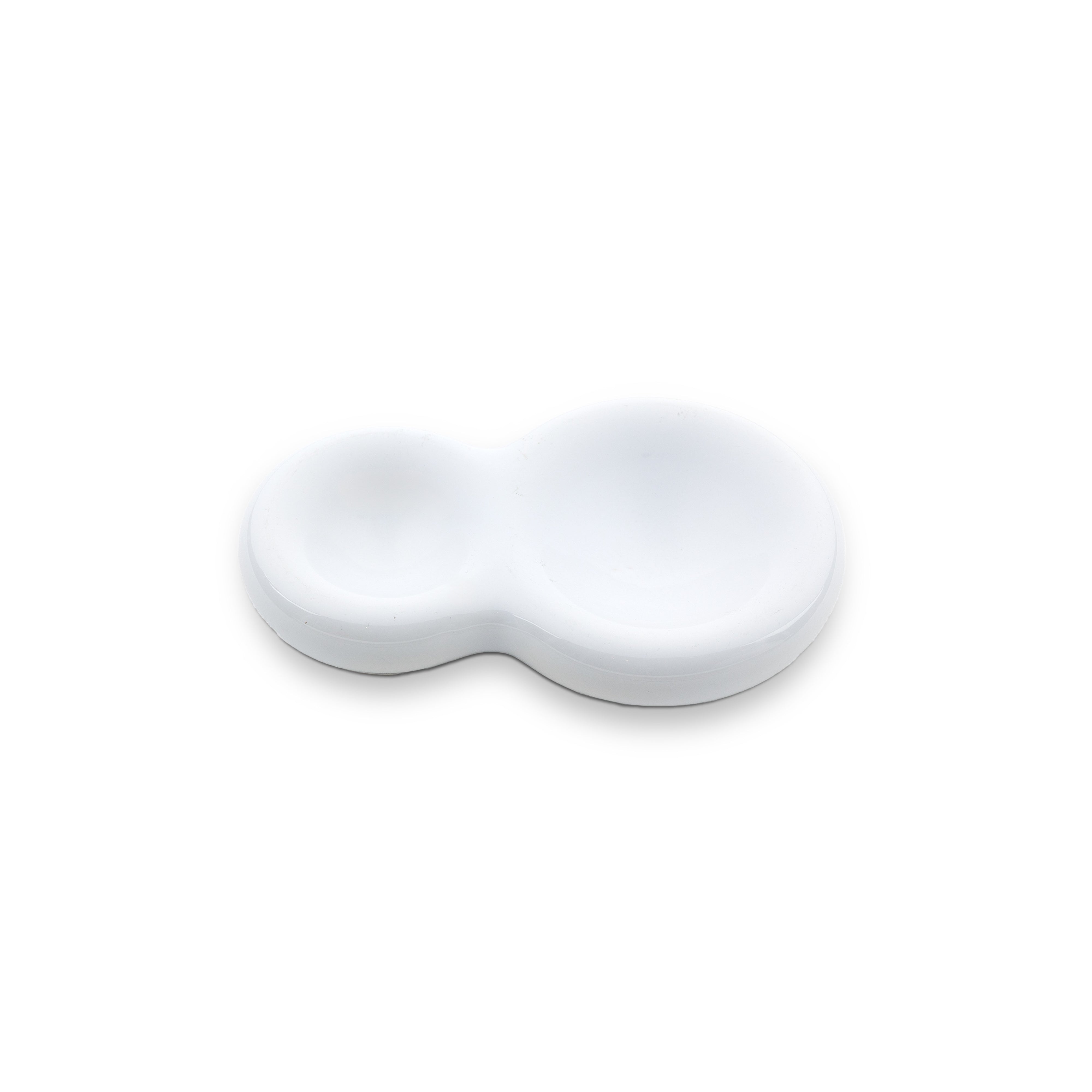 Idée Art Exclusive. White Porcelain Ashtray with Modern Design. Small Size