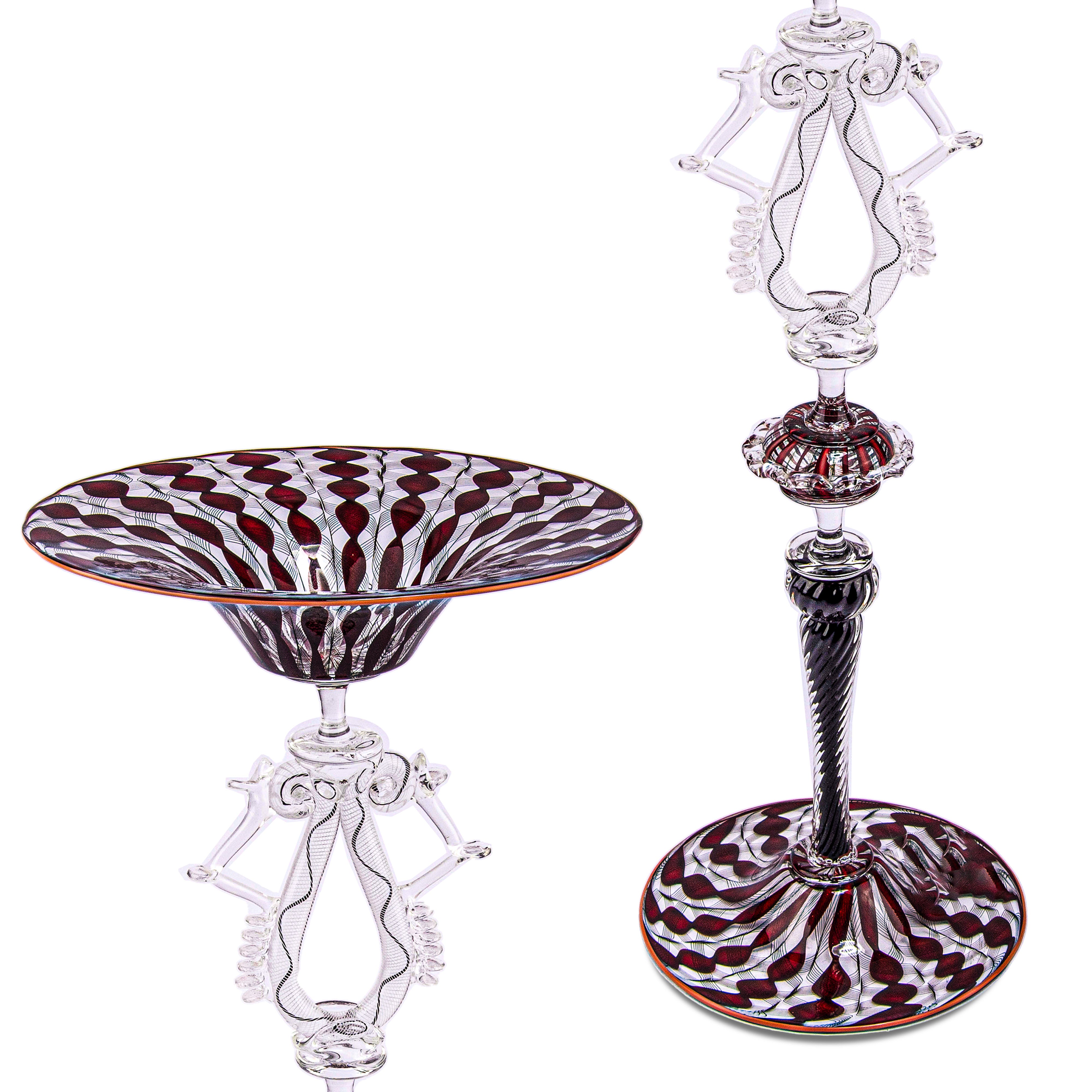 Idée Art Exclusive. Murano Glass Decorative Plate. Large Size