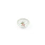 Idée Art Exclusive. Round Porcelain Decorative Plate with Pink Flower Illustration. Extra Small Size