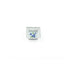 Idée Art Exclusive. Square Porcelain Decorative Plate with Blue Flower Illustration. Extra Small Size