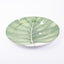 Idée Art Exclusive. Porcelain Decorative Plate with Leaf Design. Large Size