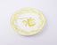 Idée Art Exclusive. Porcelain Decorative Plate with Green Fruit Design. Medium Size