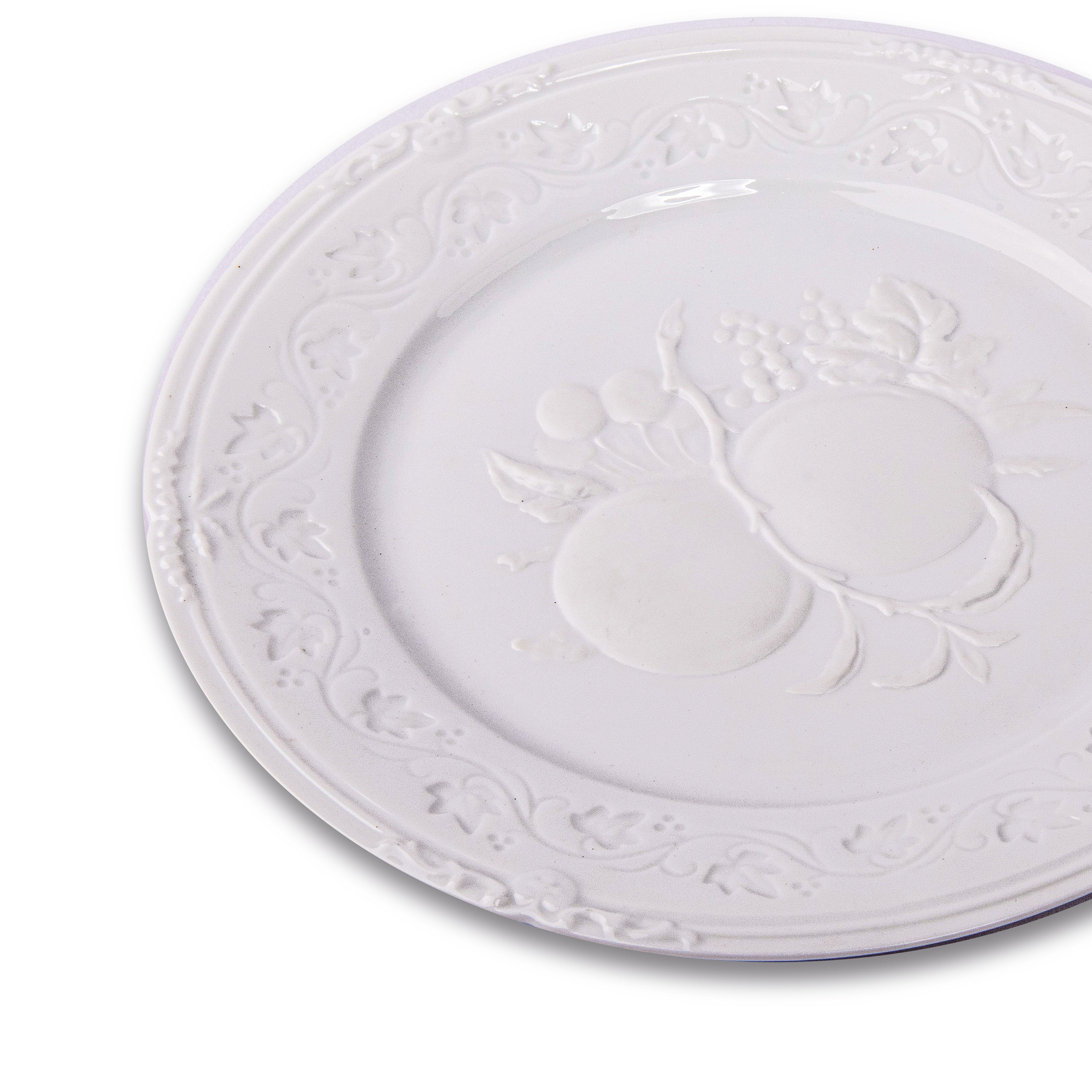 Idée Art Exclusive. Porcelain Decorative Plate with Fruit Design. Medium Size