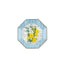 Idée Art Exclusive. Glass Decorative Plate with Flower Illustration. Medium Size