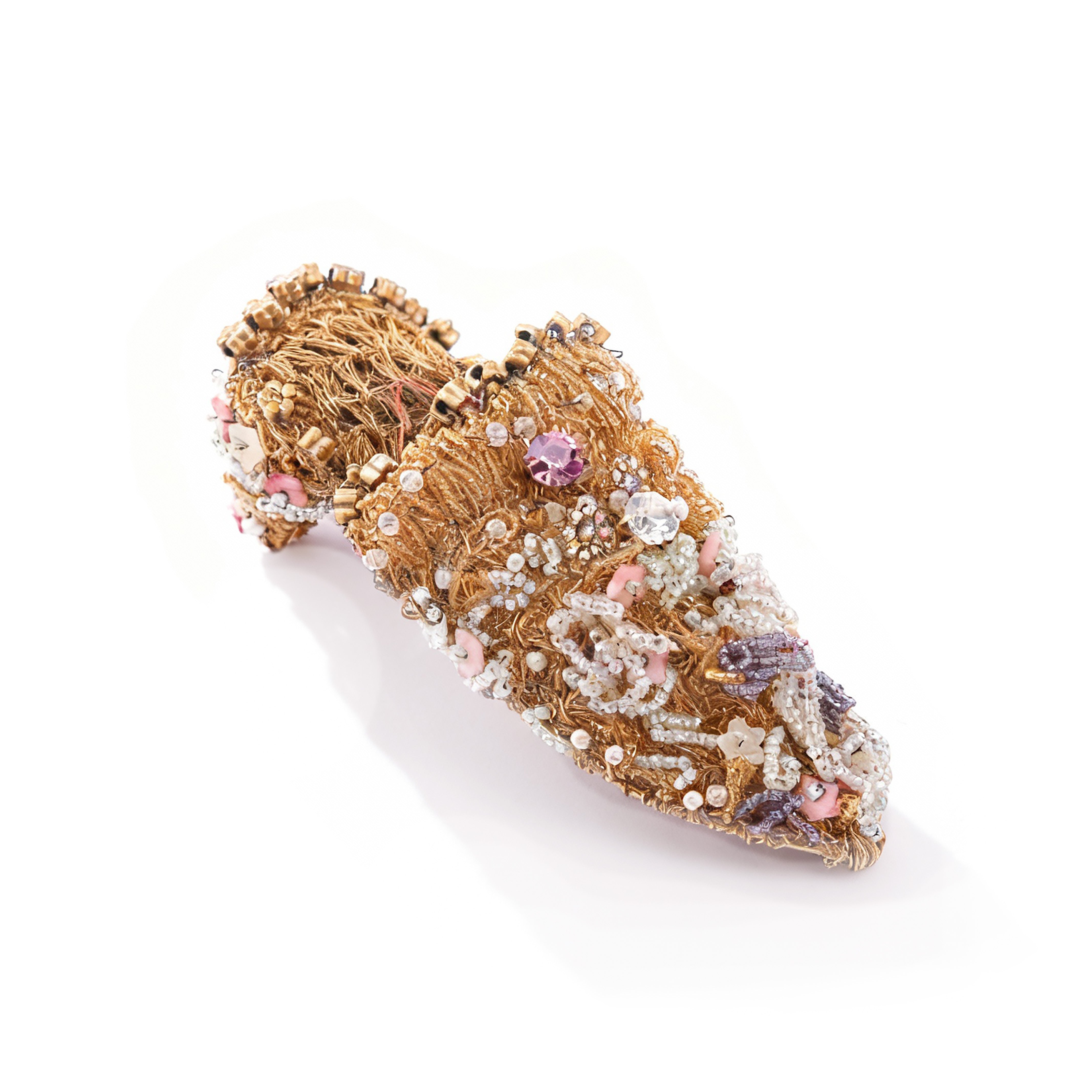 Idée Art Exclusive. Shoe Shaped Figurine Studded with Pink Swarovski. Small Size