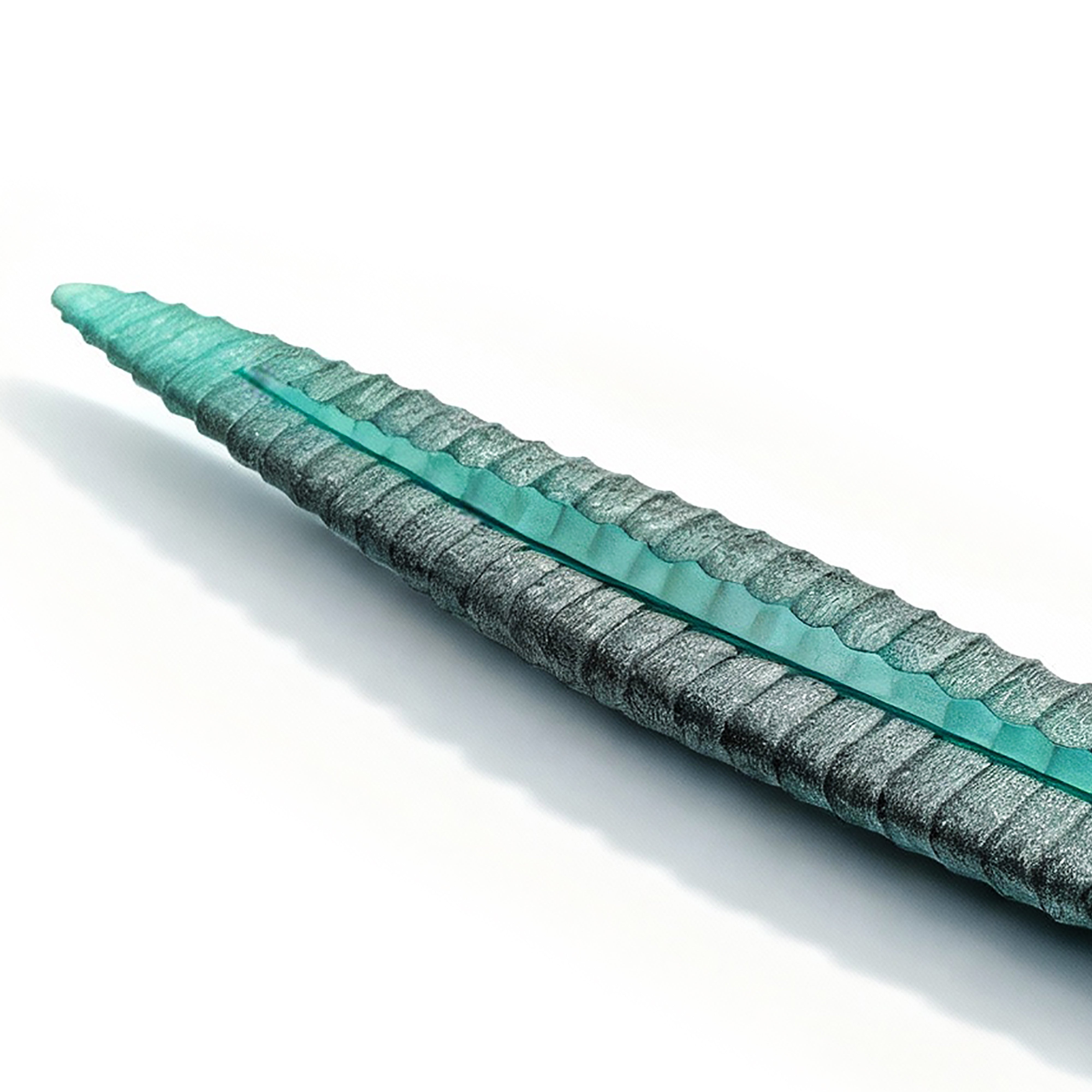 Idée Art Exclusive. Green Glass Sculpture. Large Size